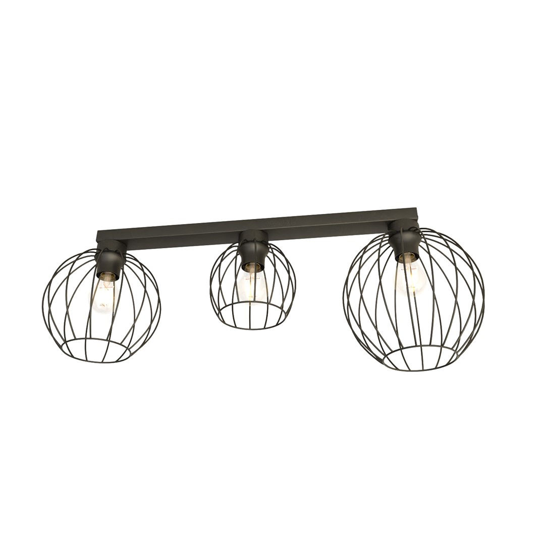 Lampa sufitowa Nest 3 bl czarny 3xE27