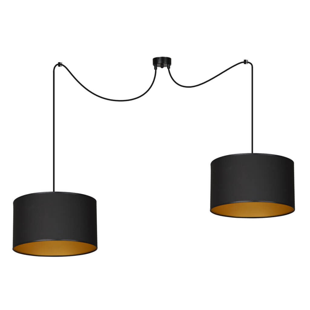 Lampa Wisząca Roto 2 Bl 184/2 2Xe27 czarna/złota