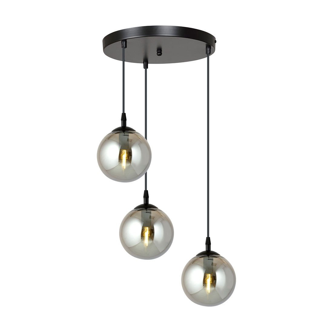 Lampa Wisząca Cosmo 3 Bl Premium 712/3Prem 3Xe14 grafitowa