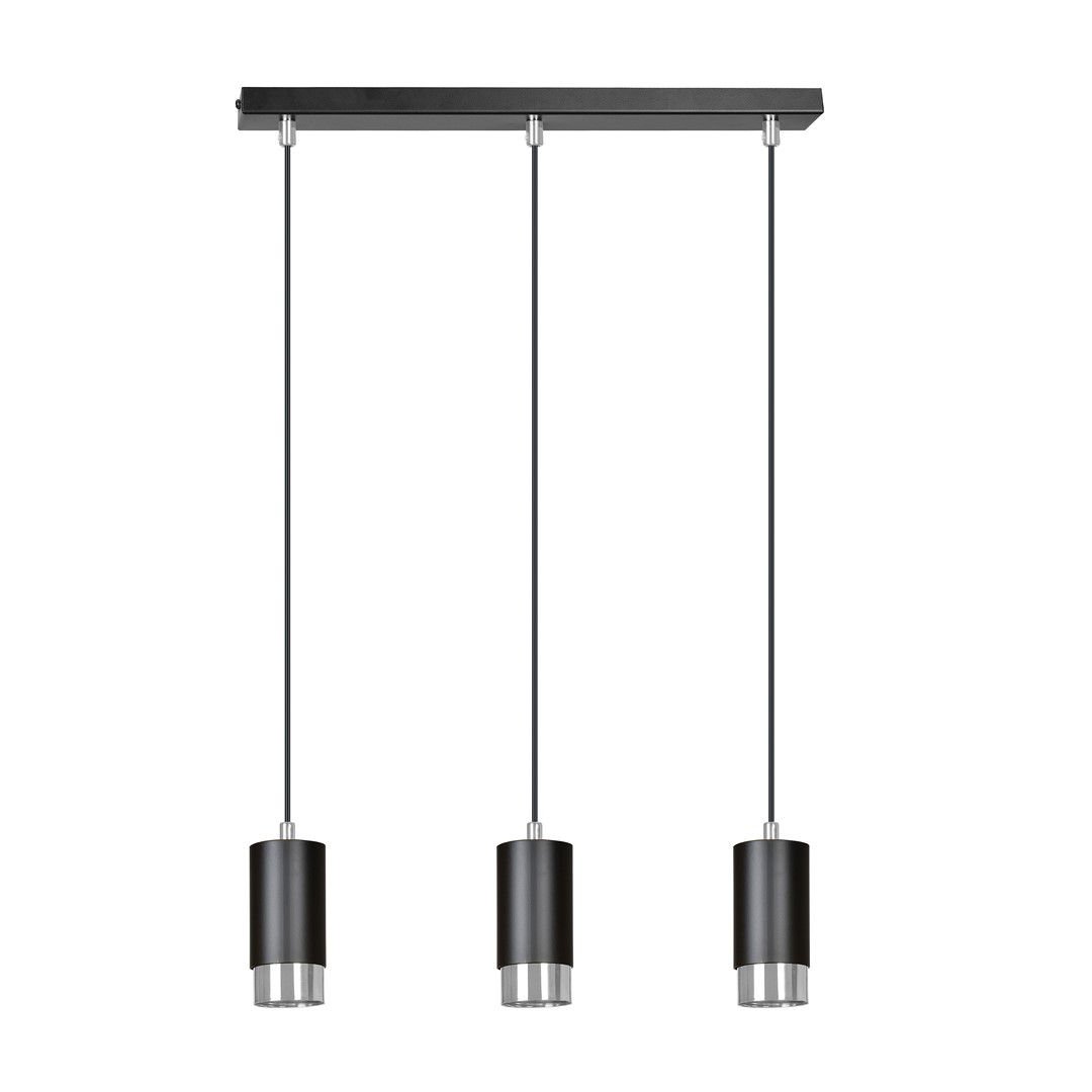 Lampa Wisząca Fumiko 3816/3 3Xgu10 czarna/chrom