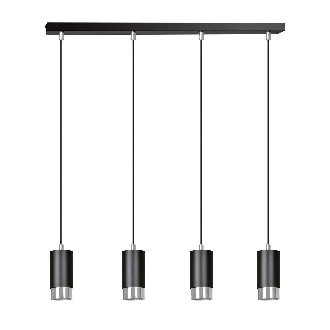 Lampa Wisząca Fumiko 4816/4 4Xgu10 czarna/chrom