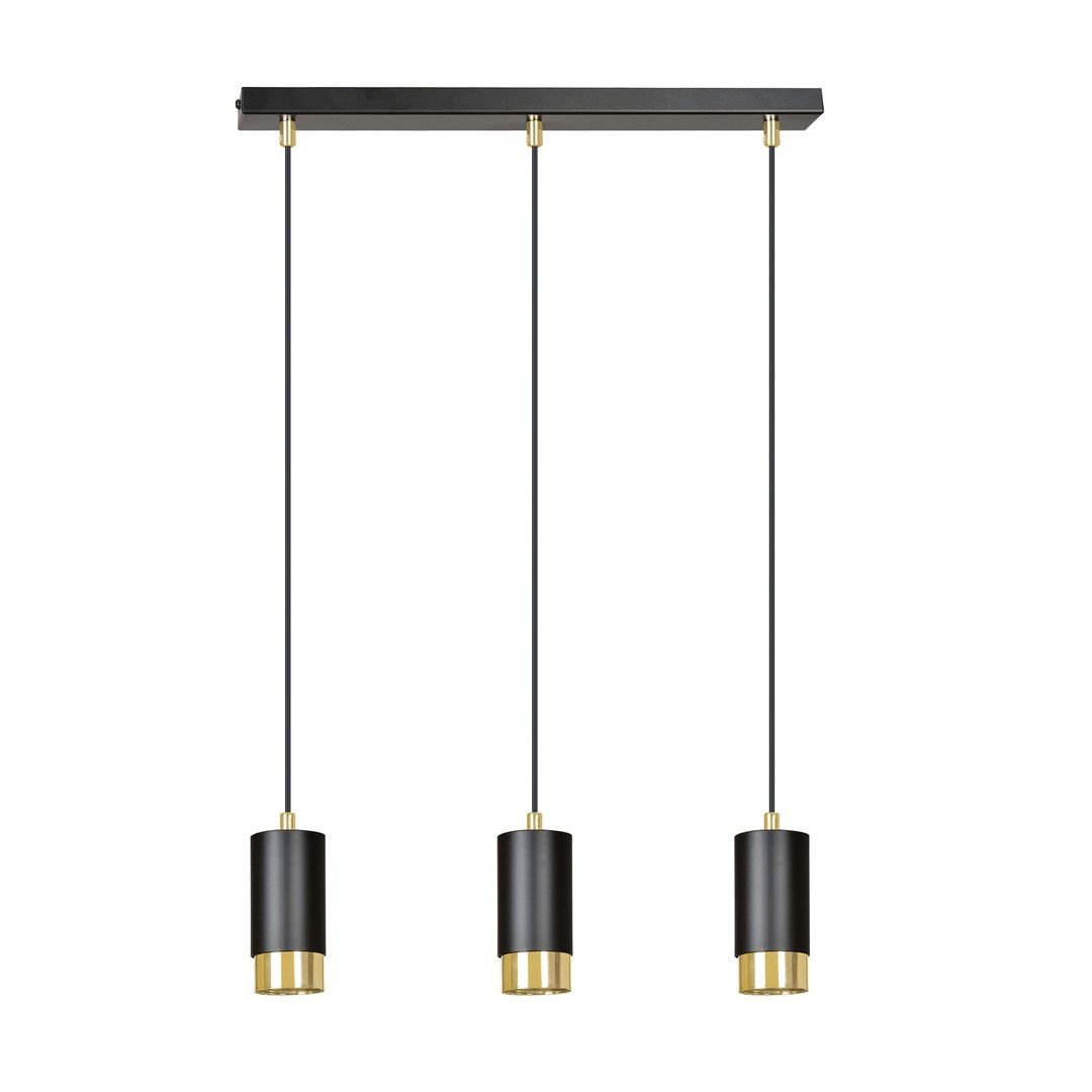 Lampa Wisząca Fumiko 3817/3 3Xgu10 czarna/złota