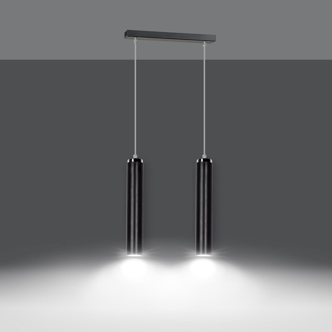Lampa Wisząca Luna 2956/2 2Xgu10 czarna