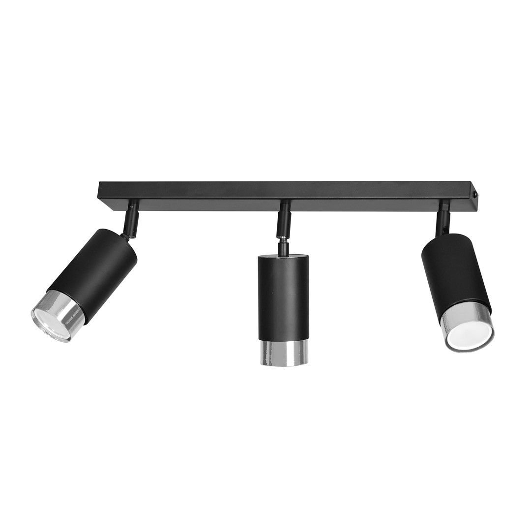 Lampa Sufitowa Hiro 3964/3 3Xgu10 czarna/chrom