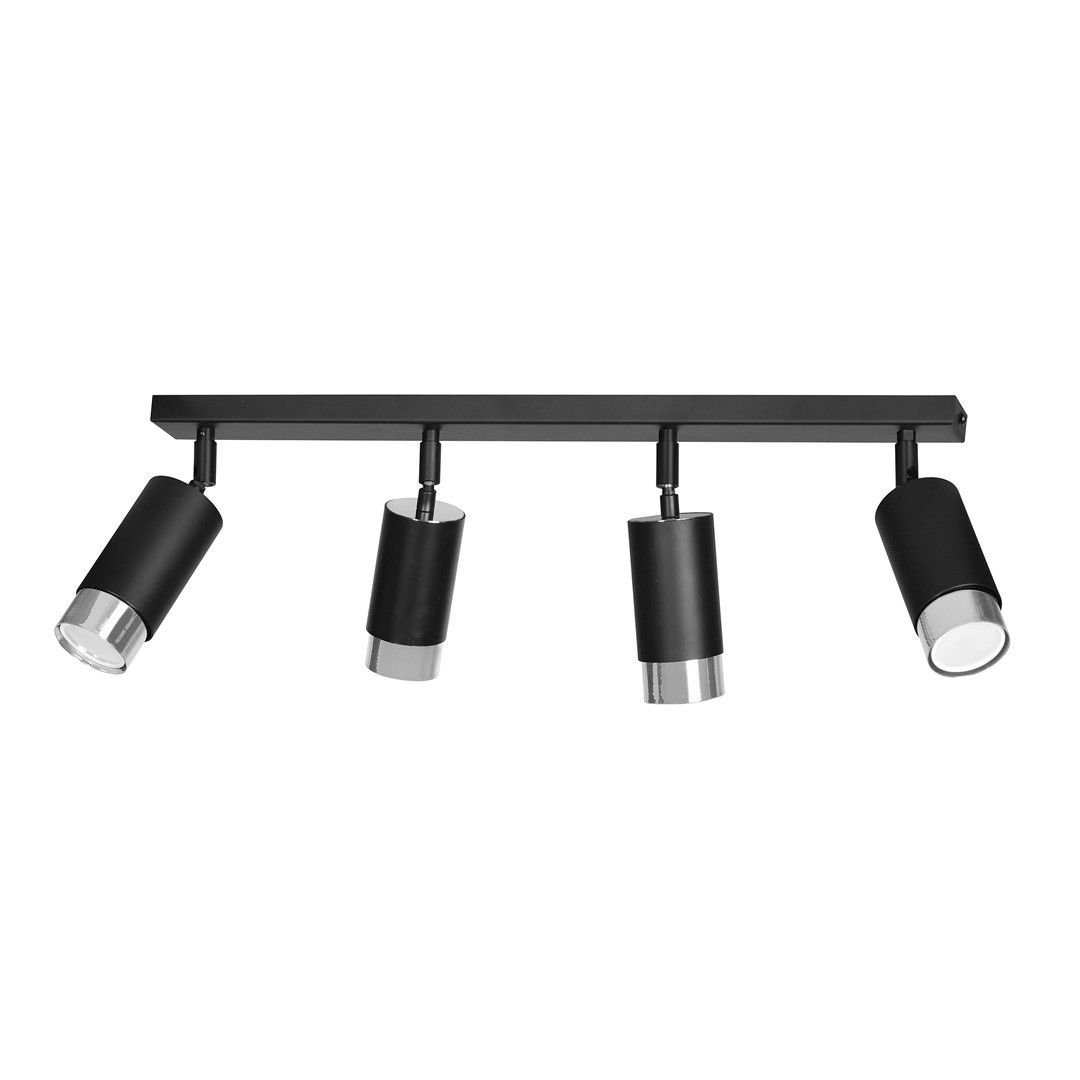 Lampa Sufitowa Hiro 4964/4 4Xgu10 czarna/chrom