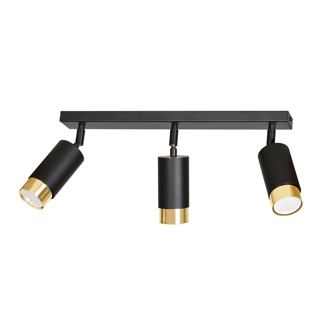 Lampa Sufitowa Hiro 3965/3 3Xgu10 czarna/złota