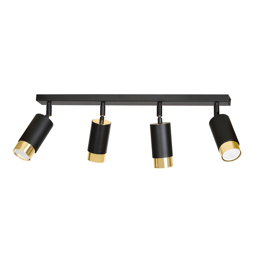 Lampa Sufitowa Hiro 4965/4 4Xgu10 czarna/złota