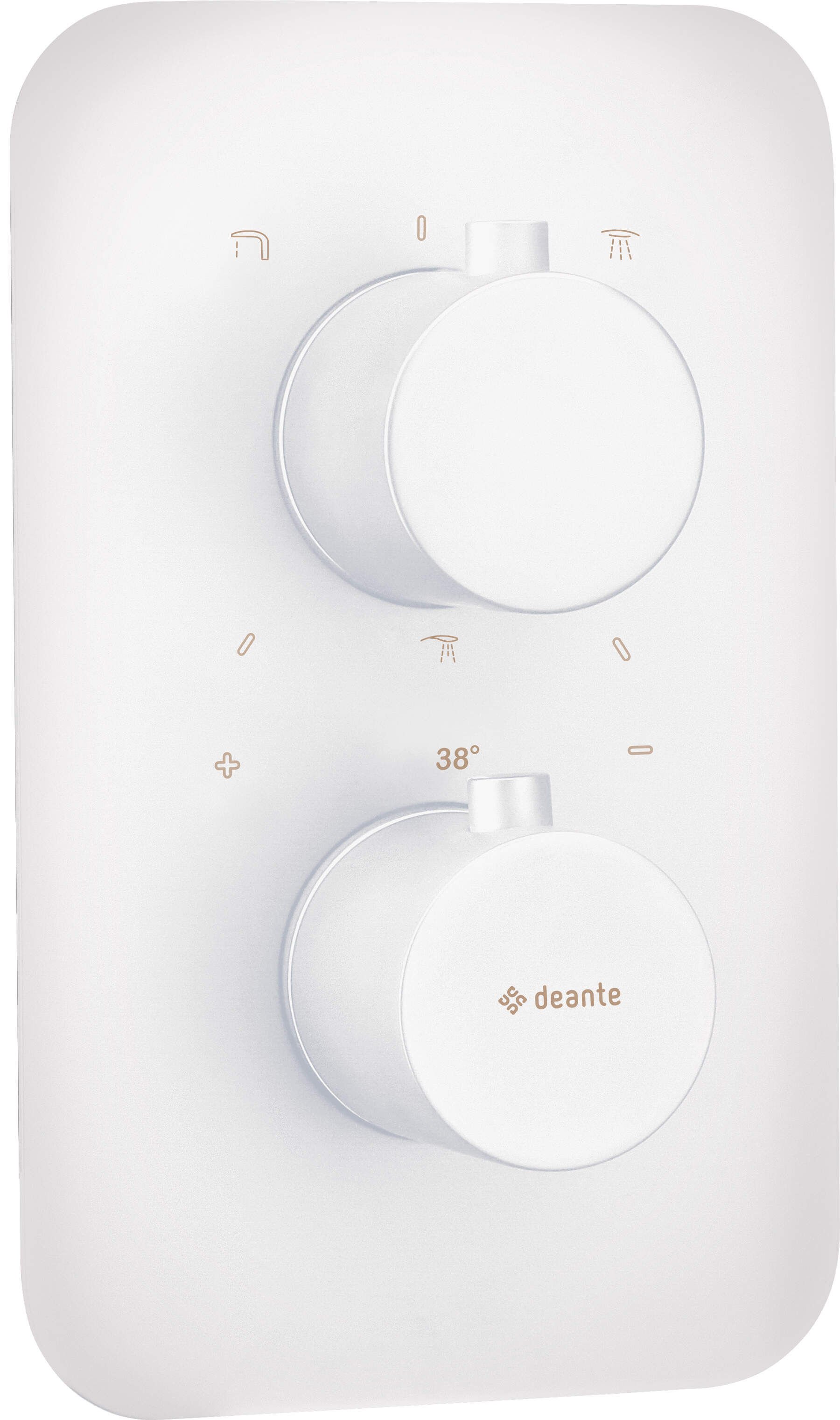 Element baterii prysznicowej podtynkowej do boxa termostatycznego Deante Box bianco BXY_AEBT