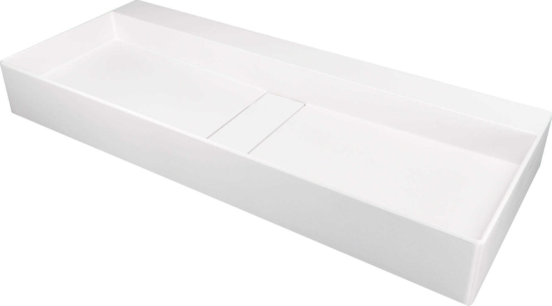 Umywalka nablatowa Deante Blur 80x40 cm prostokątna alabaster CQB_AU8S