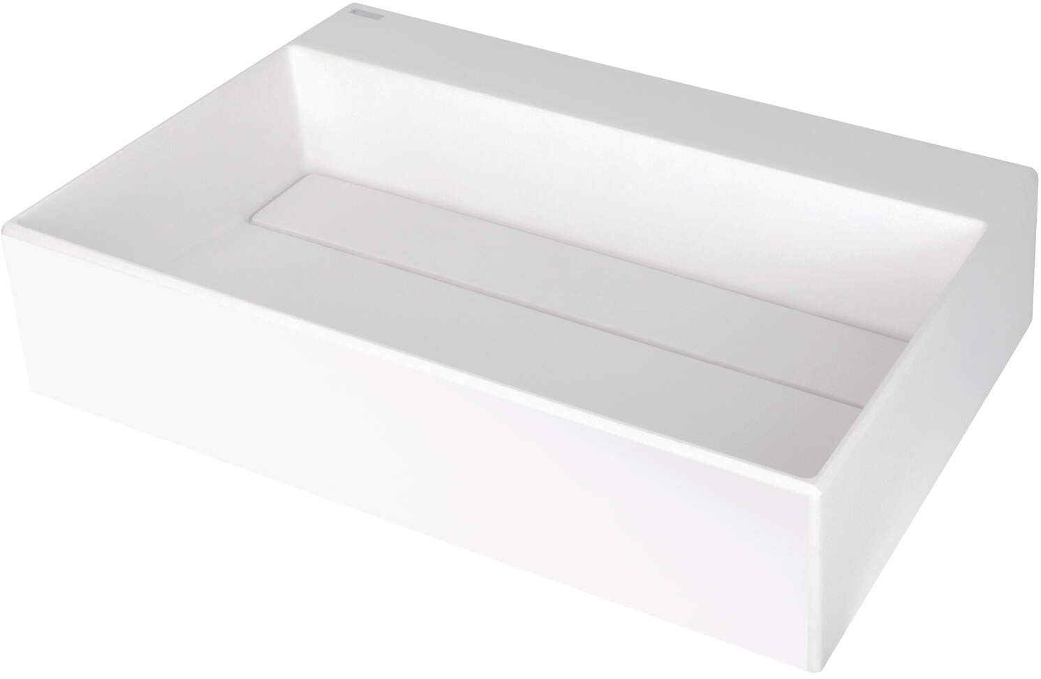 Umywalka nablatowa Deante Correo 60x40 cm prostokątna alabaster CQR_AU6M