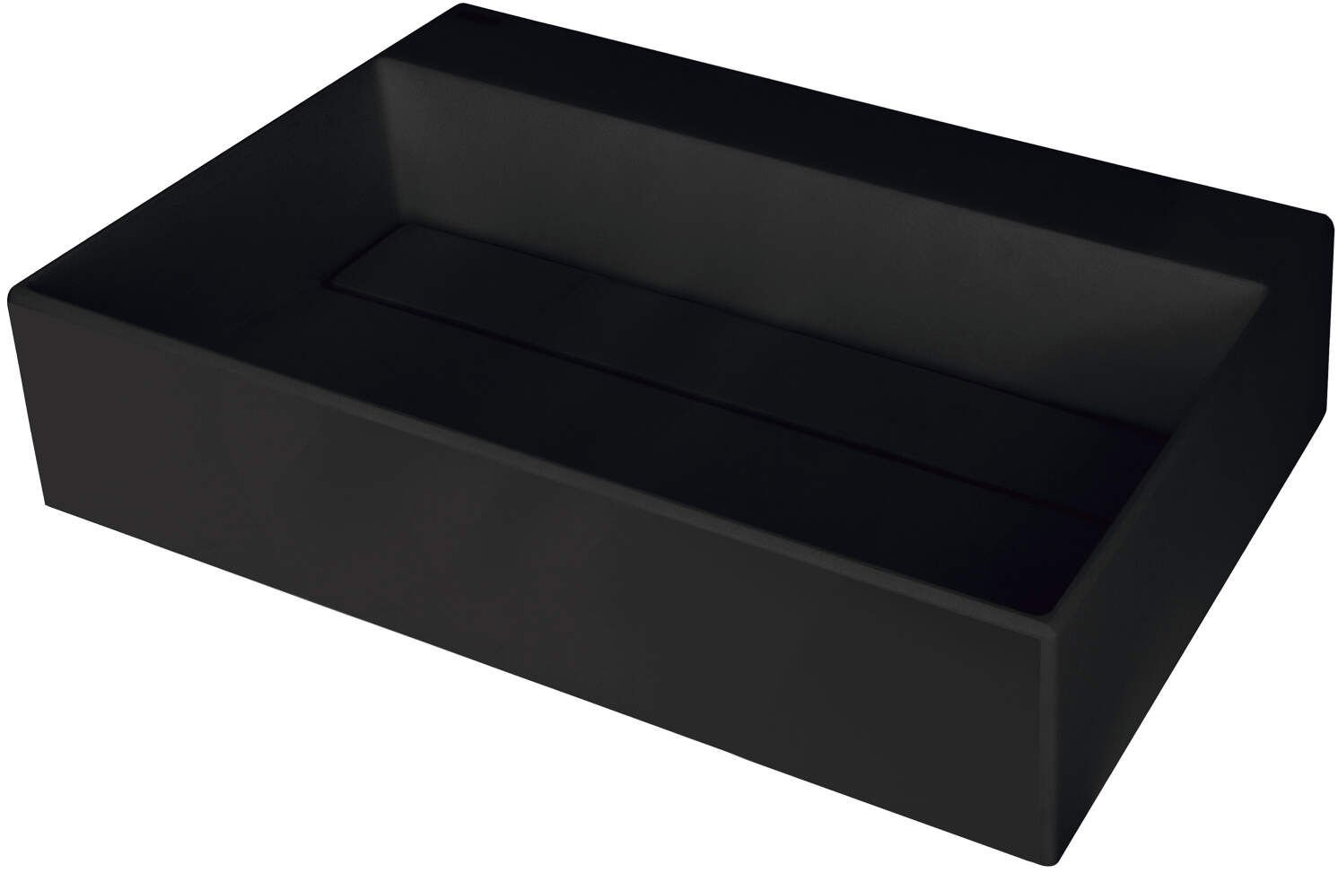 Umywalka nablatowa Deante Correo 60x40 cm prostokątna nero CQR_NU6M