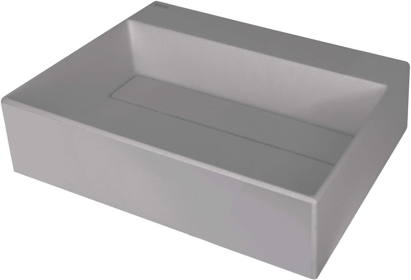 Umywalka nablatowa Deante Correo 50x40 cm prostokątna szary metalik CQR_SU5M