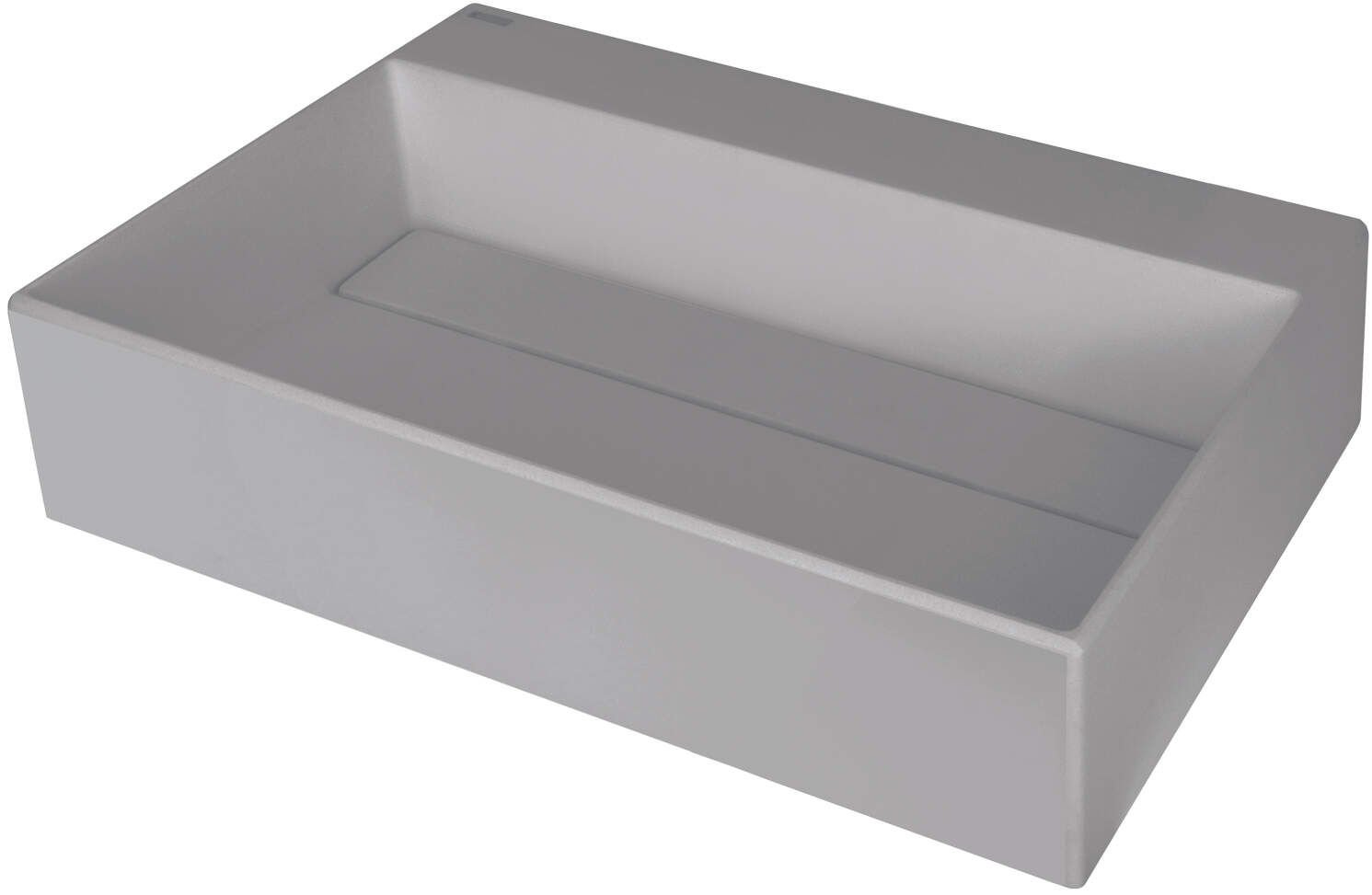 Umywalka nablatowa Deante Correo 60x40 cm prostokątna szary metalik CQR_SU6M
