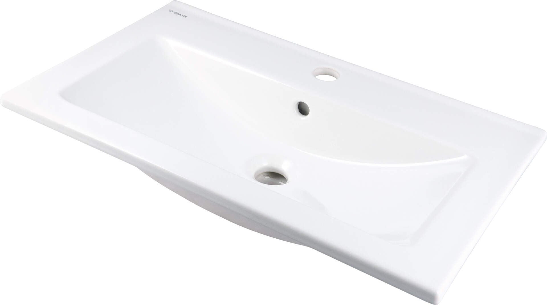 Umywalka wpuszczana Deante Tubo 36x61,5 cm prostokątna biały połysk CTU_636M