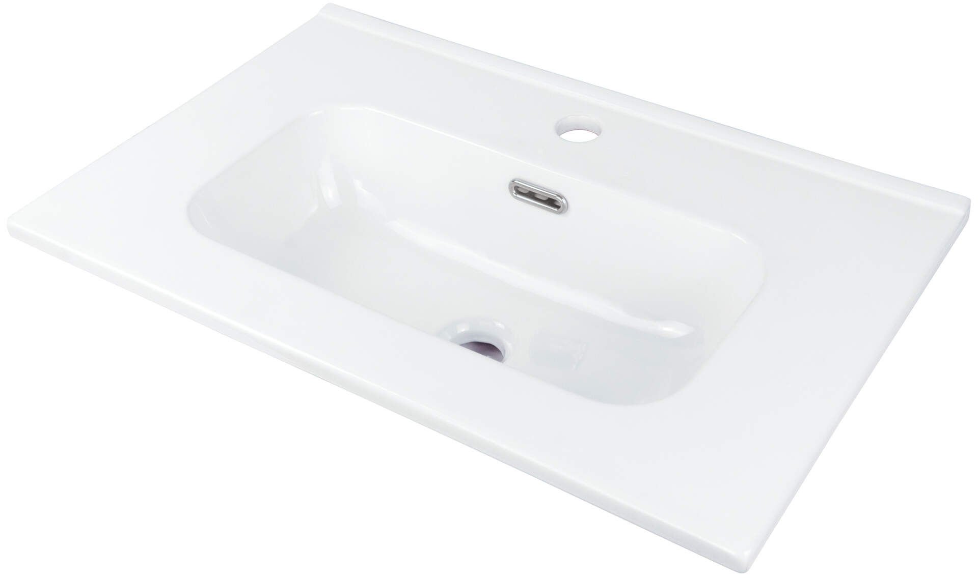 Umywalka wpuszczana Deante Tubo 38,5x60 cm prostokątna biały połysk CTU_6U6M