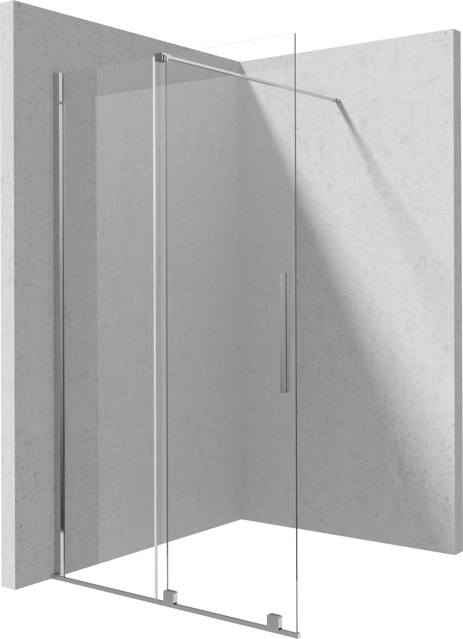 Kabina prysznicowa walk-in Deante Prizma 120x195 przesuwny chrom KTJ_032R