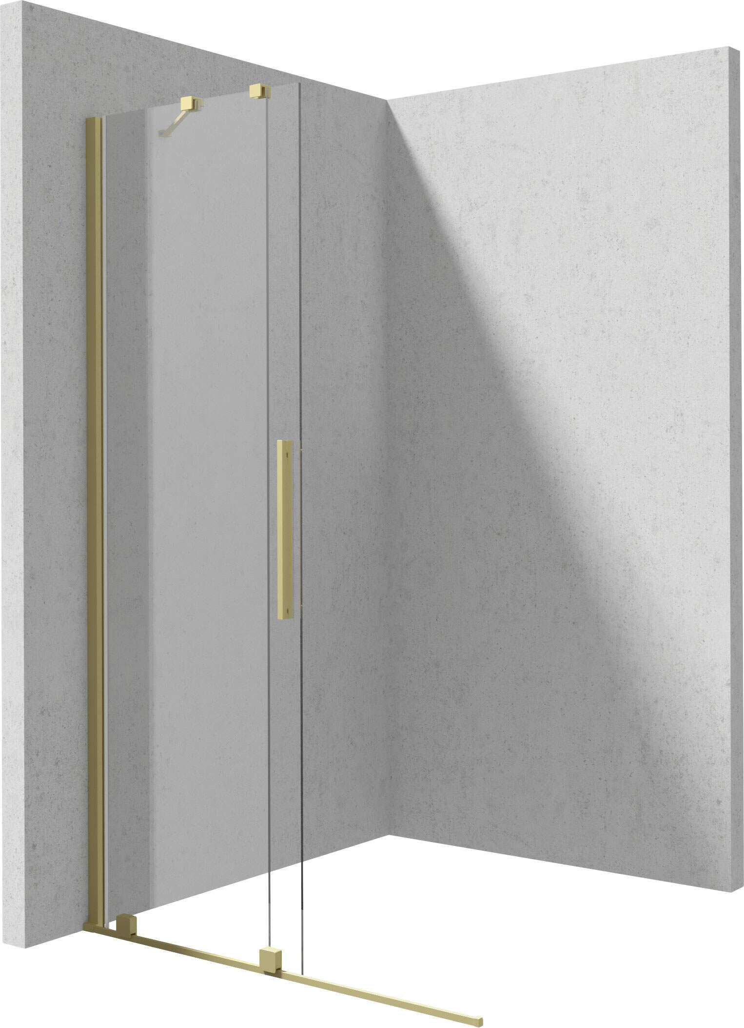 Kabina prysznicowa Walk-In Deante Prizma 100x195 przesuwna stal szczotkowana KTJ_R30R