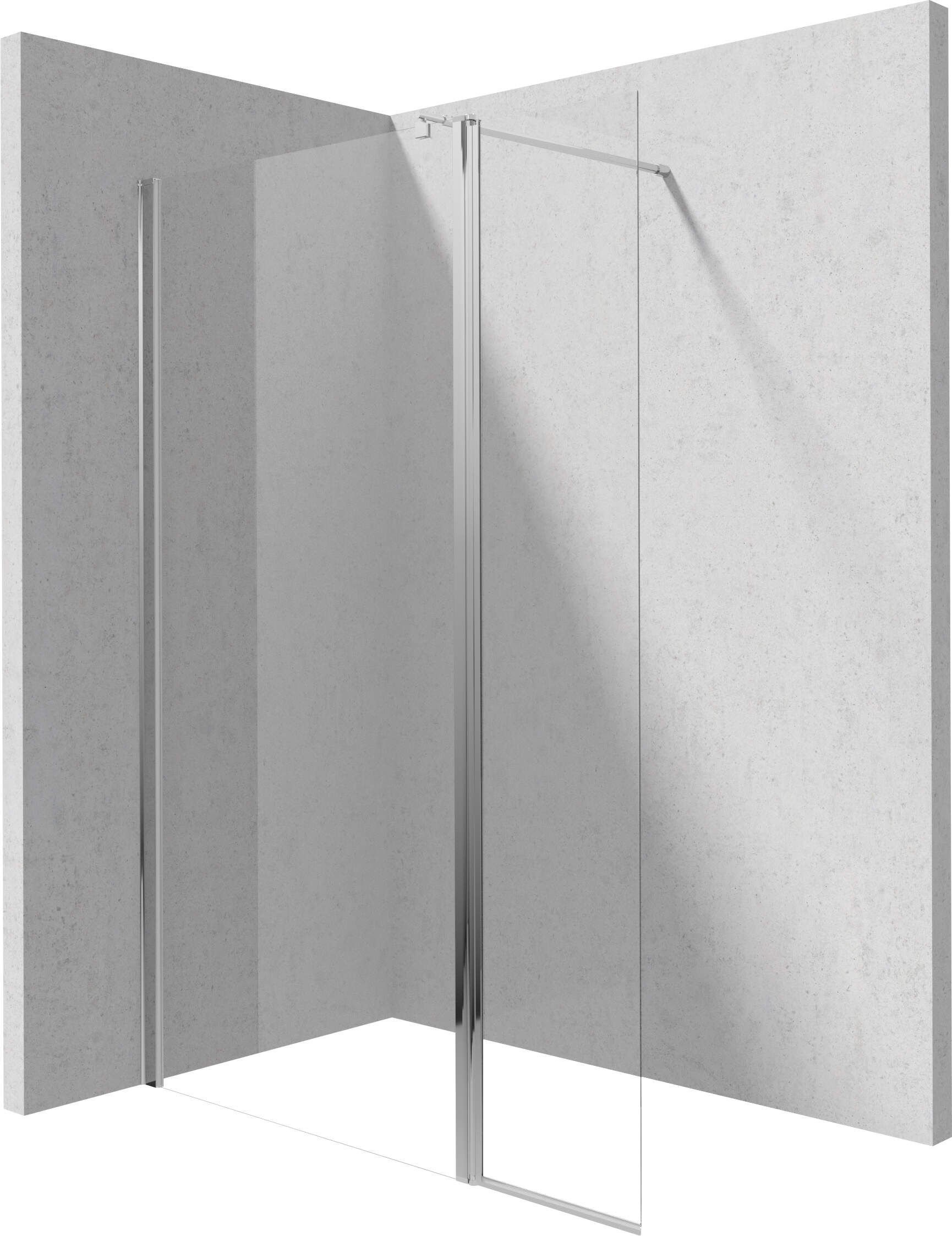 Ścianka kabiny prysznicowej Deante Kerria Plus 40x200 chrom transparentne KTSX072P