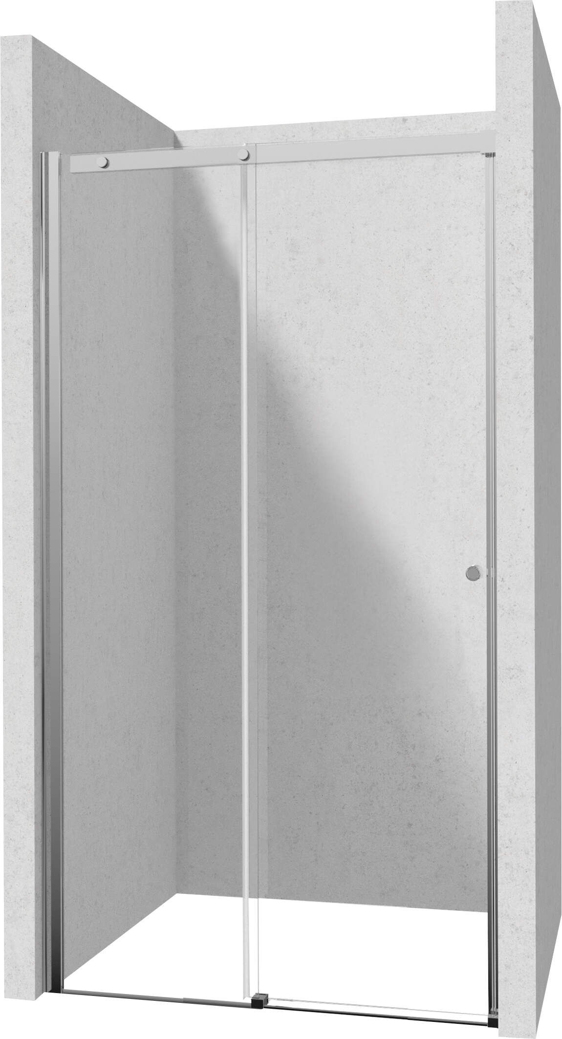 Drzwi prysznicowe Deante Kerria Plus 110x200 chrom transparentne KTSP011P
