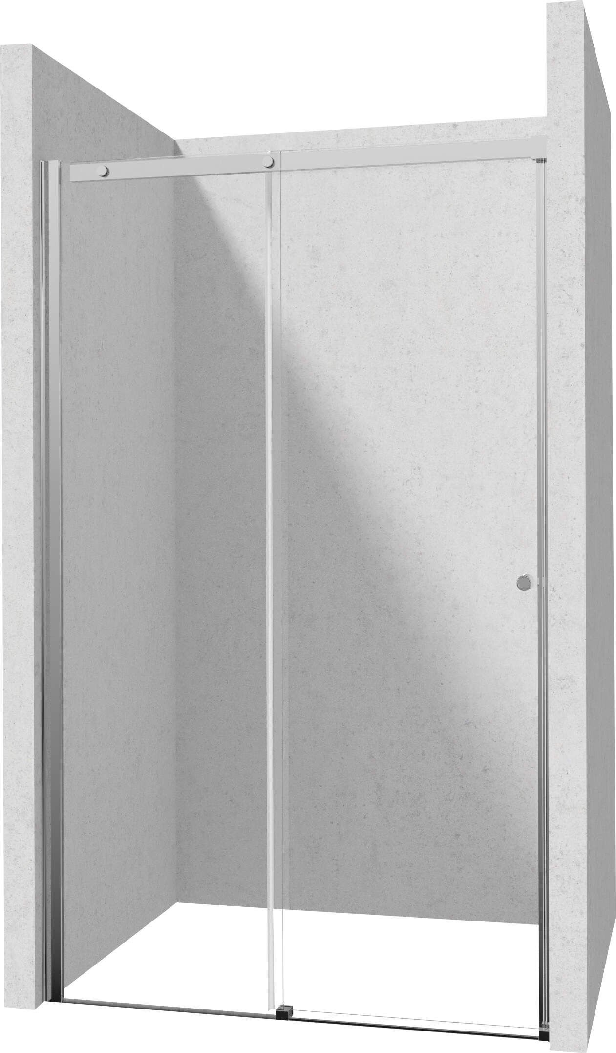 Drzwi prysznicowe Deante Kerria Plus 120x200 chrom transparentne KTSP012P