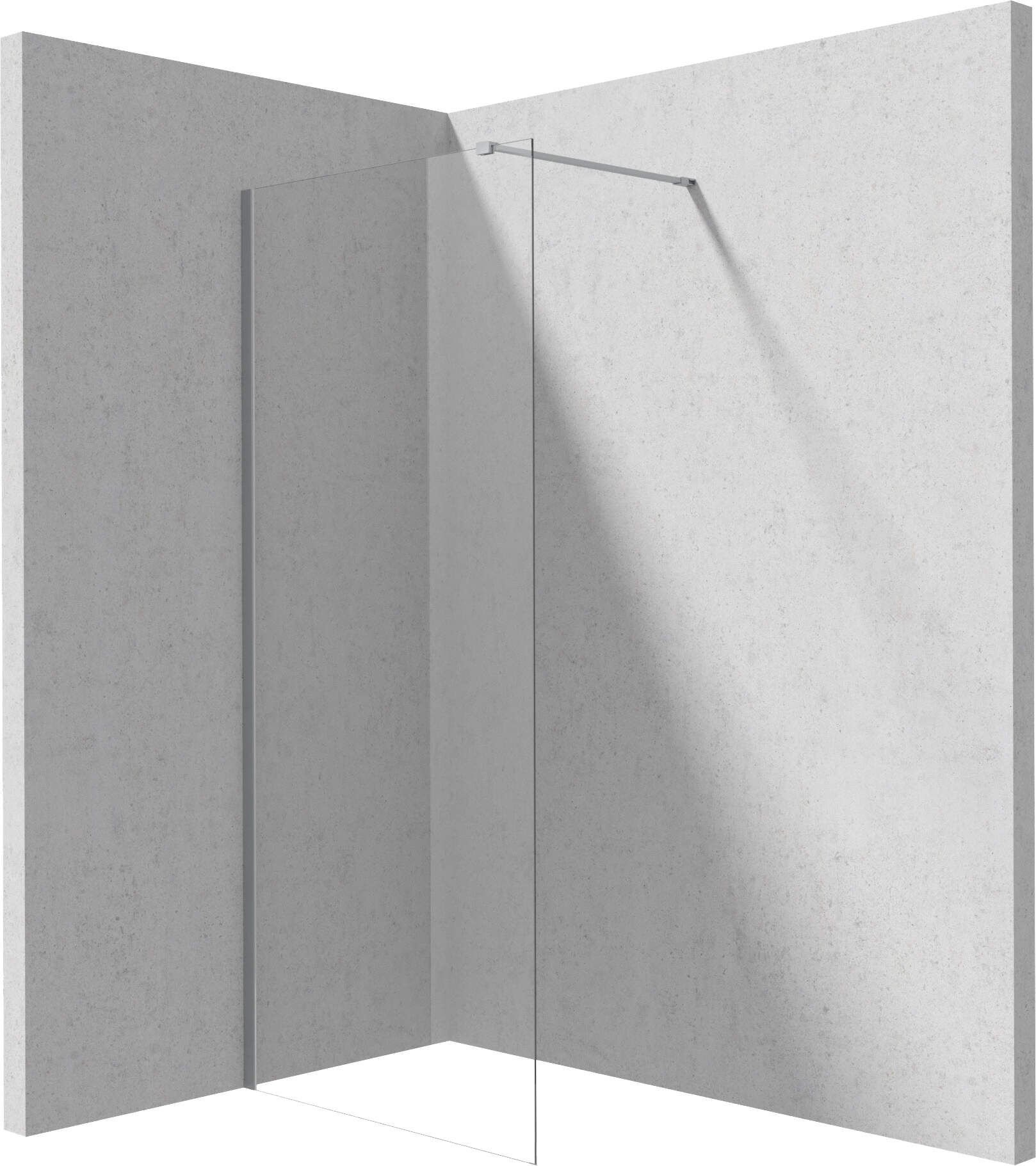 Kabina prysznicowa Walk-In Deante Prizma 80x195 stal szczotkowana KTJ_F38P