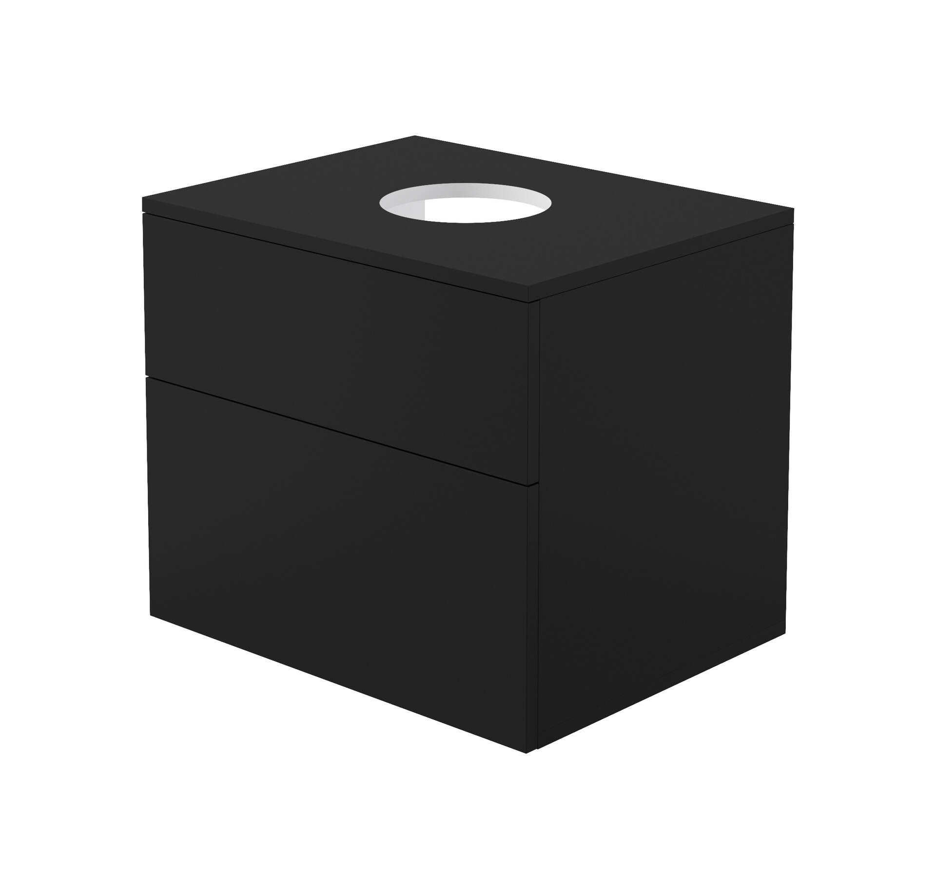 Szafka łazienkowa pod umywalkę z blatem Deante Prizma 60 cm nero SDI_NB61