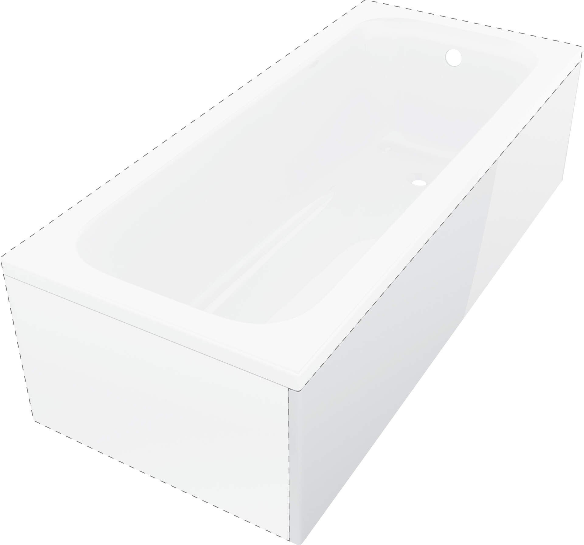 Obudowa wanny prostokątnej 140x50 cm Deante Prizma akryl biały KTJD014O