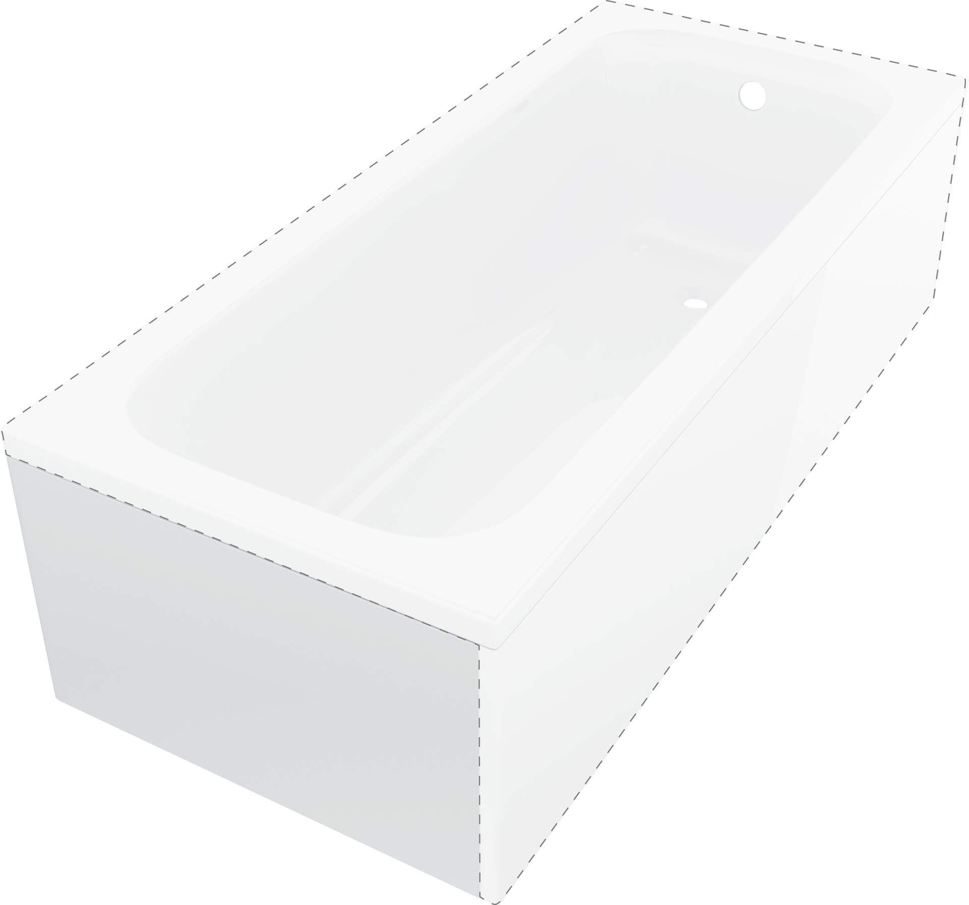 Obudowa wanny prostokątnej 75x56 cm Deante Prizma akryl biały KTJK018O