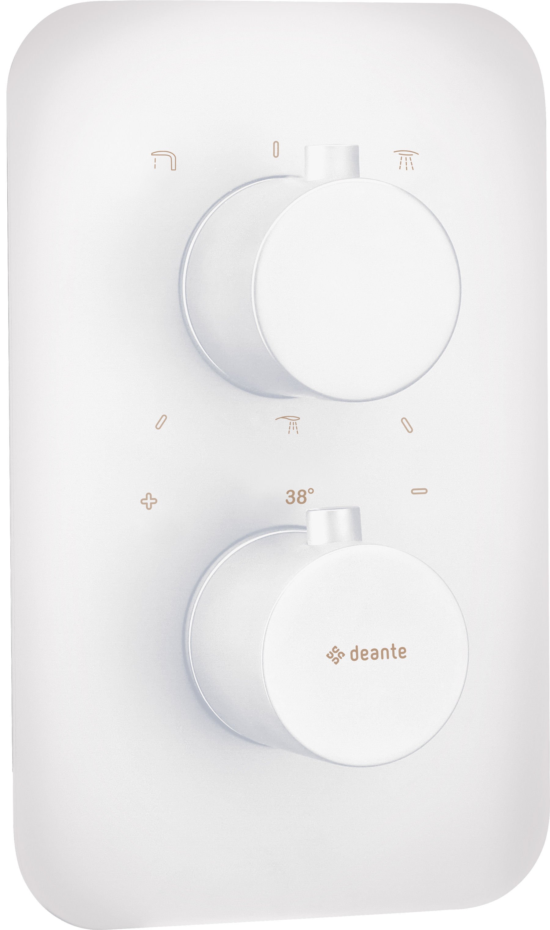 Element baterii prysznicowej podtynkowej do boxa termostatycznego Deante Box bianco BXY_AEBT