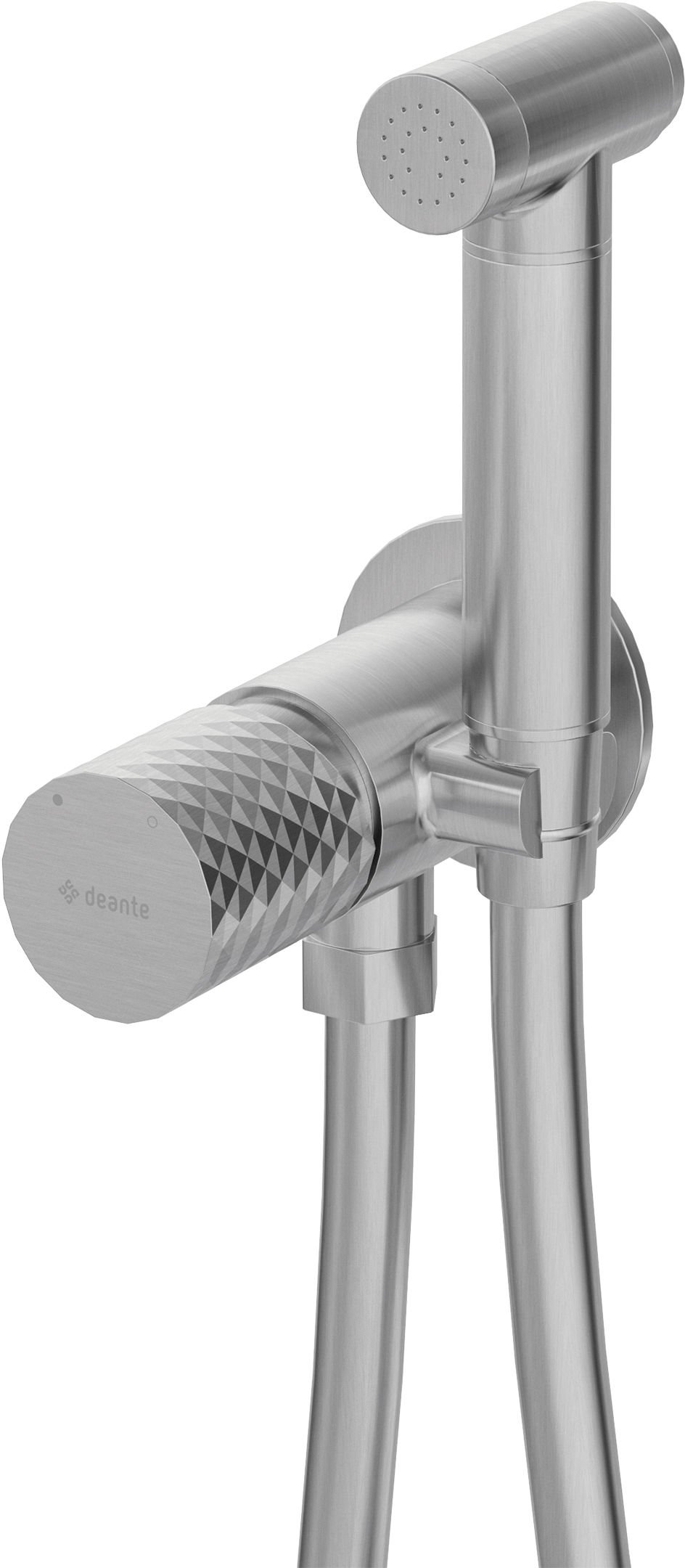 Bateria bidetowa podtynkowa Deante Silia Hexa stal szczotkowana BHS_F34M