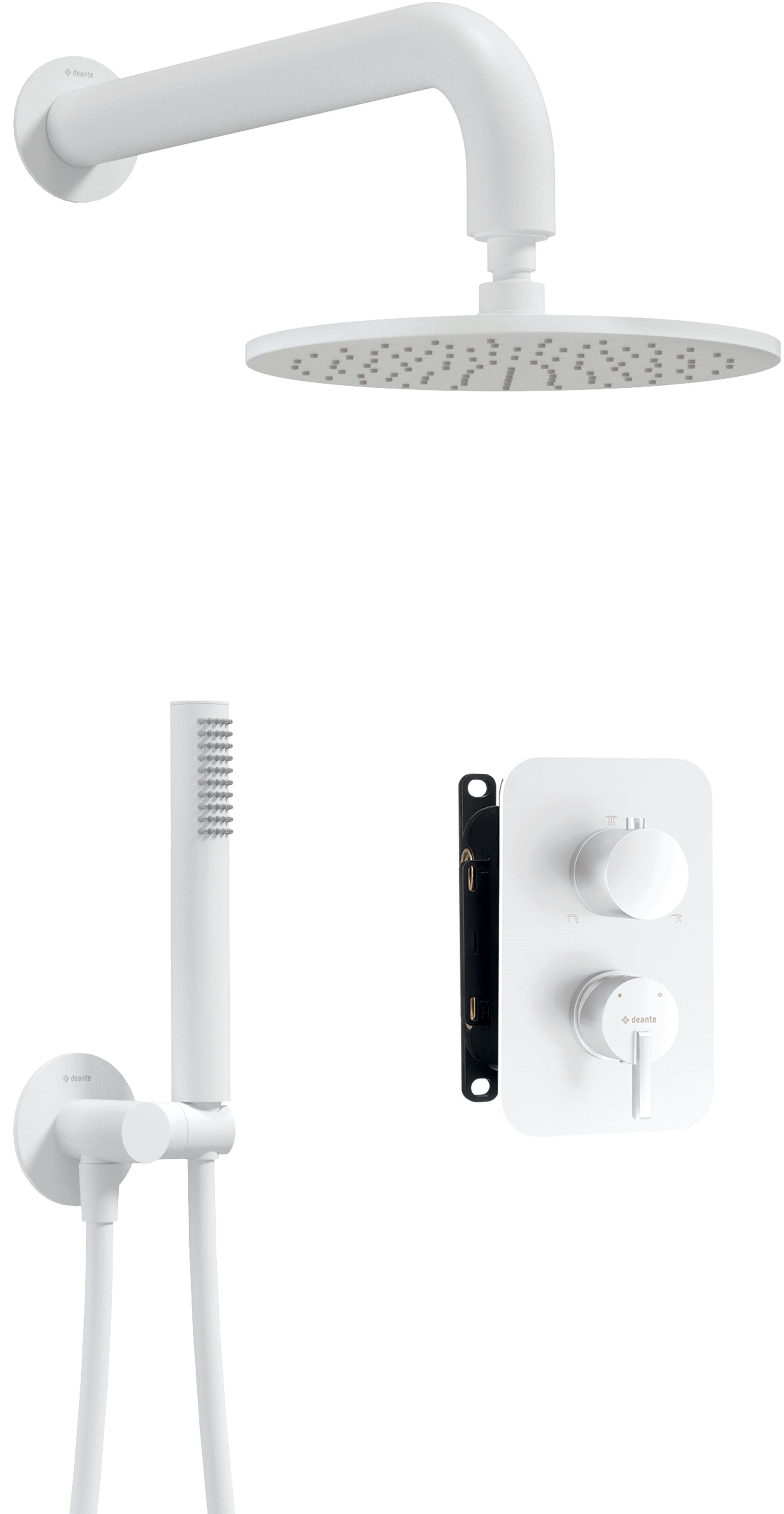 Zestaw prysznicowy podtynkowy Deante Silia bianco BXYYAQSM