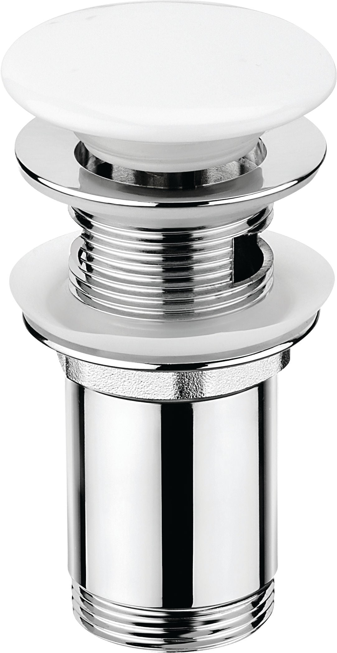 Korek Klik-Klak ceramiczny do umywalki lub bidetu z tuleją Deante biały NHC_C10U