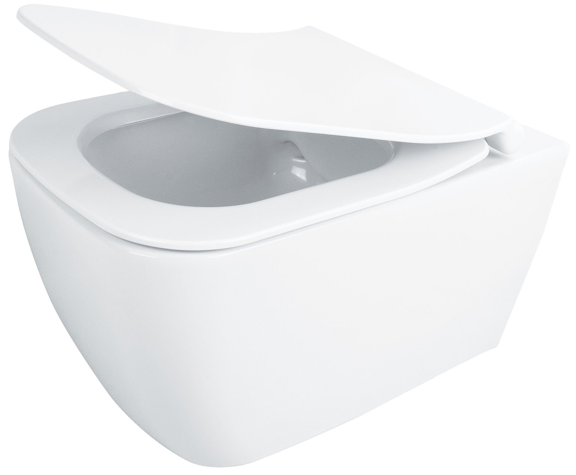 Miska WC wisząca Deante Hiacynt New bezkołnierzowa z deską wolnoopadającą duroplast CDYD6ZPW