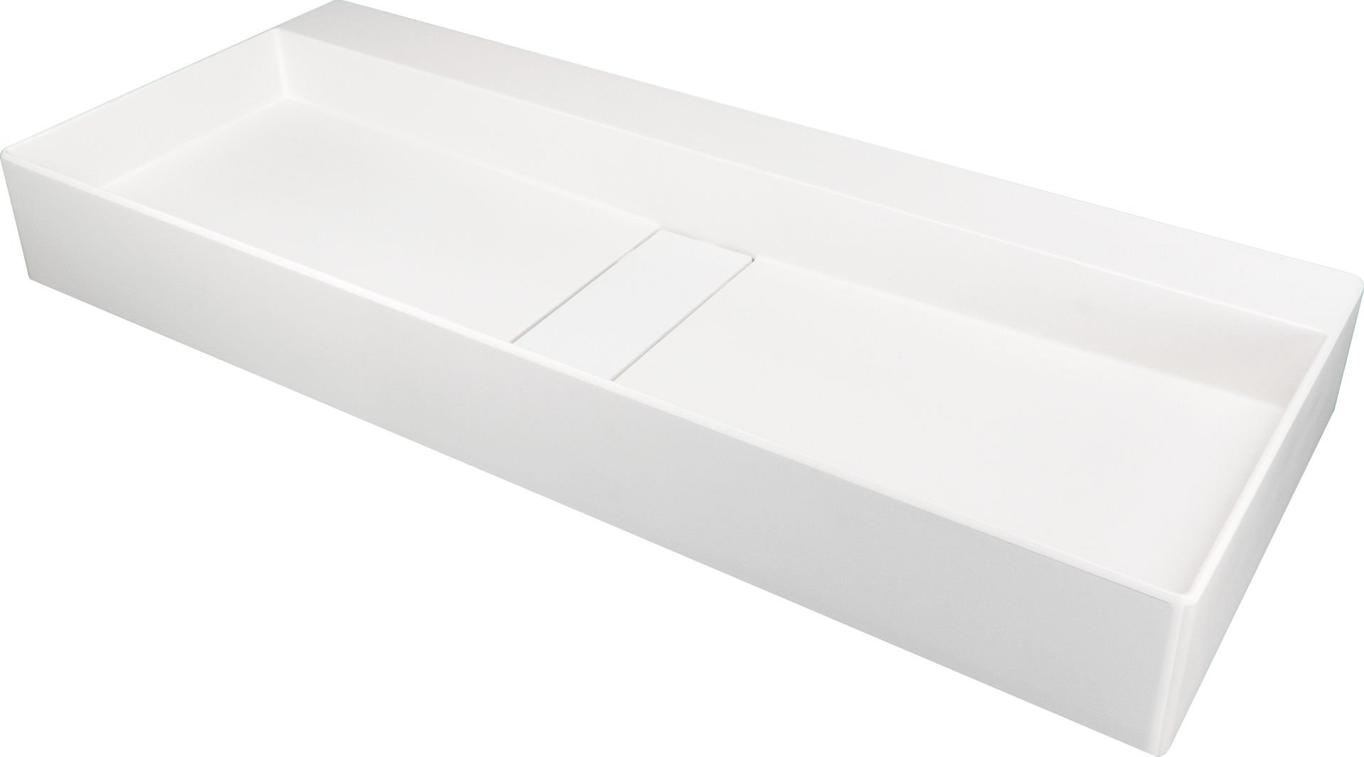 Umywalka nablatowa Deante Blur 80x40 cm prostokątna alabaster CQB_AU8S