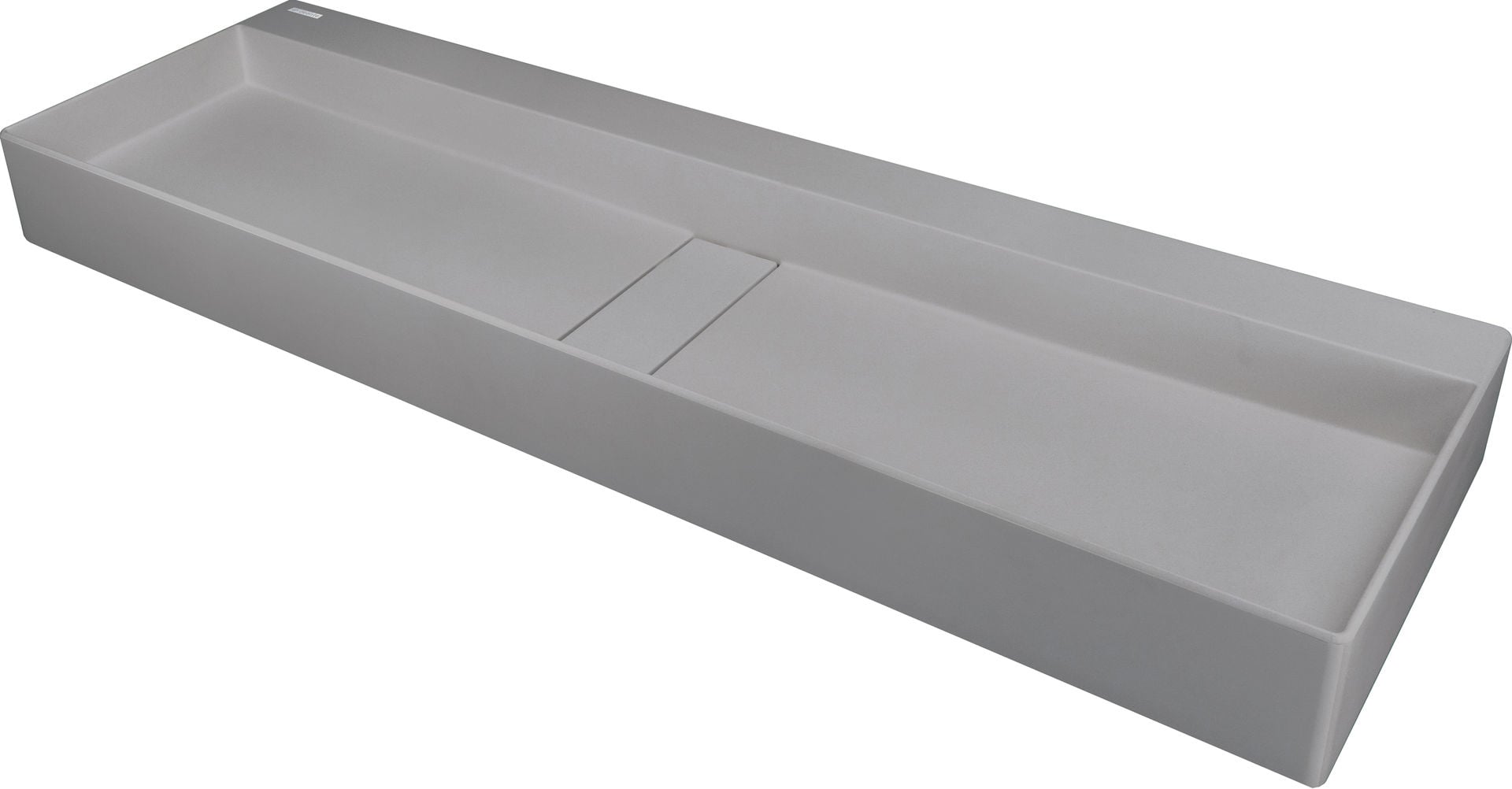 Umywalka nablatowa Deante Blur 120x40 cm prostokątna szary metalik CQB_SU2S