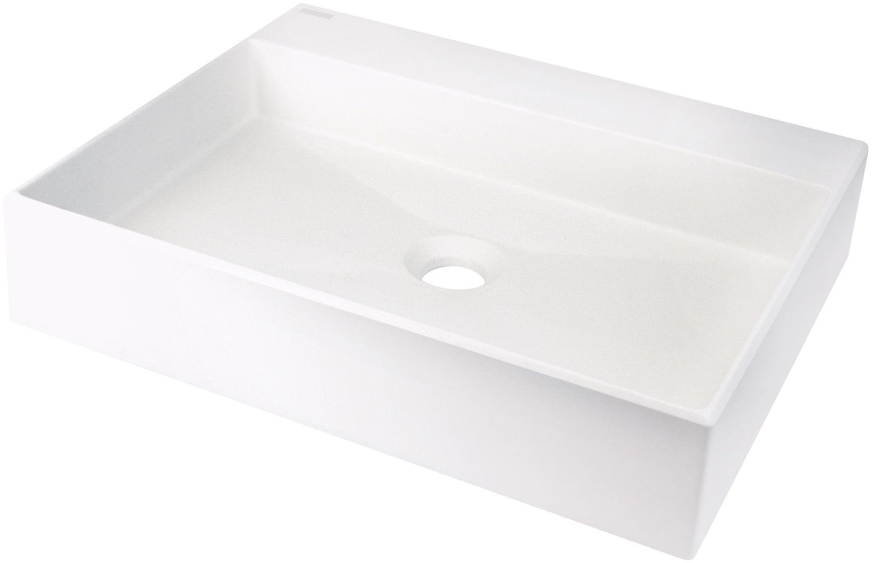 Umywalka nablatowa Deante Correo 50x40 cm prostokątna alabaster CQR_AU5S