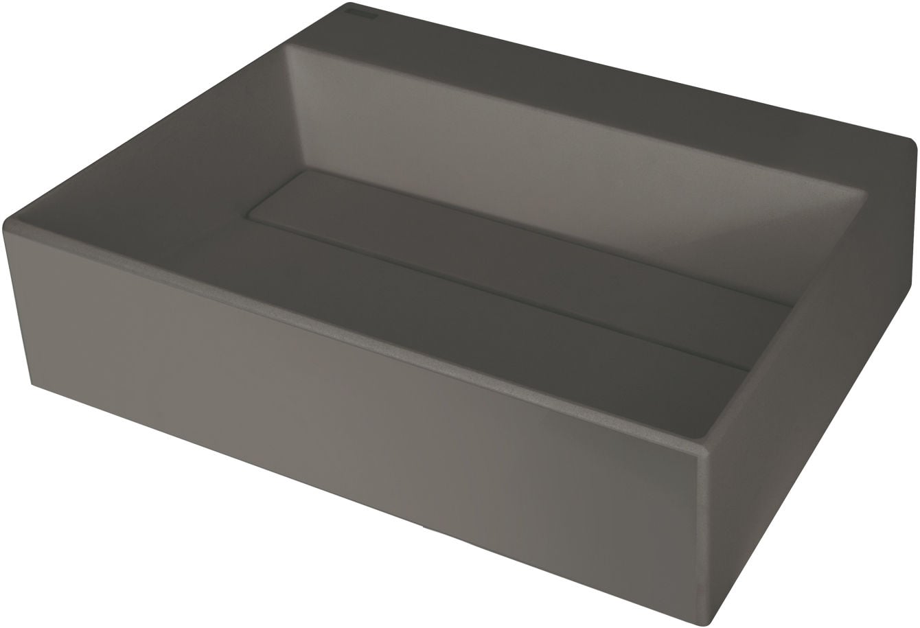 Umywalka nablatowa Deante Correo 50x40 cm prostokątna antracyt metalik CQR_TU5M