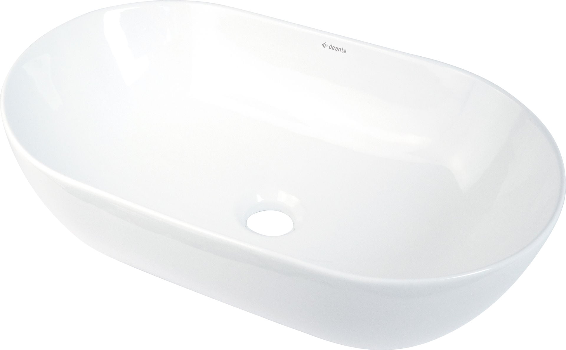 Umywalka nablatowa Deante Peonia 50x30 cm owalna biały połysk CDE_6U5S