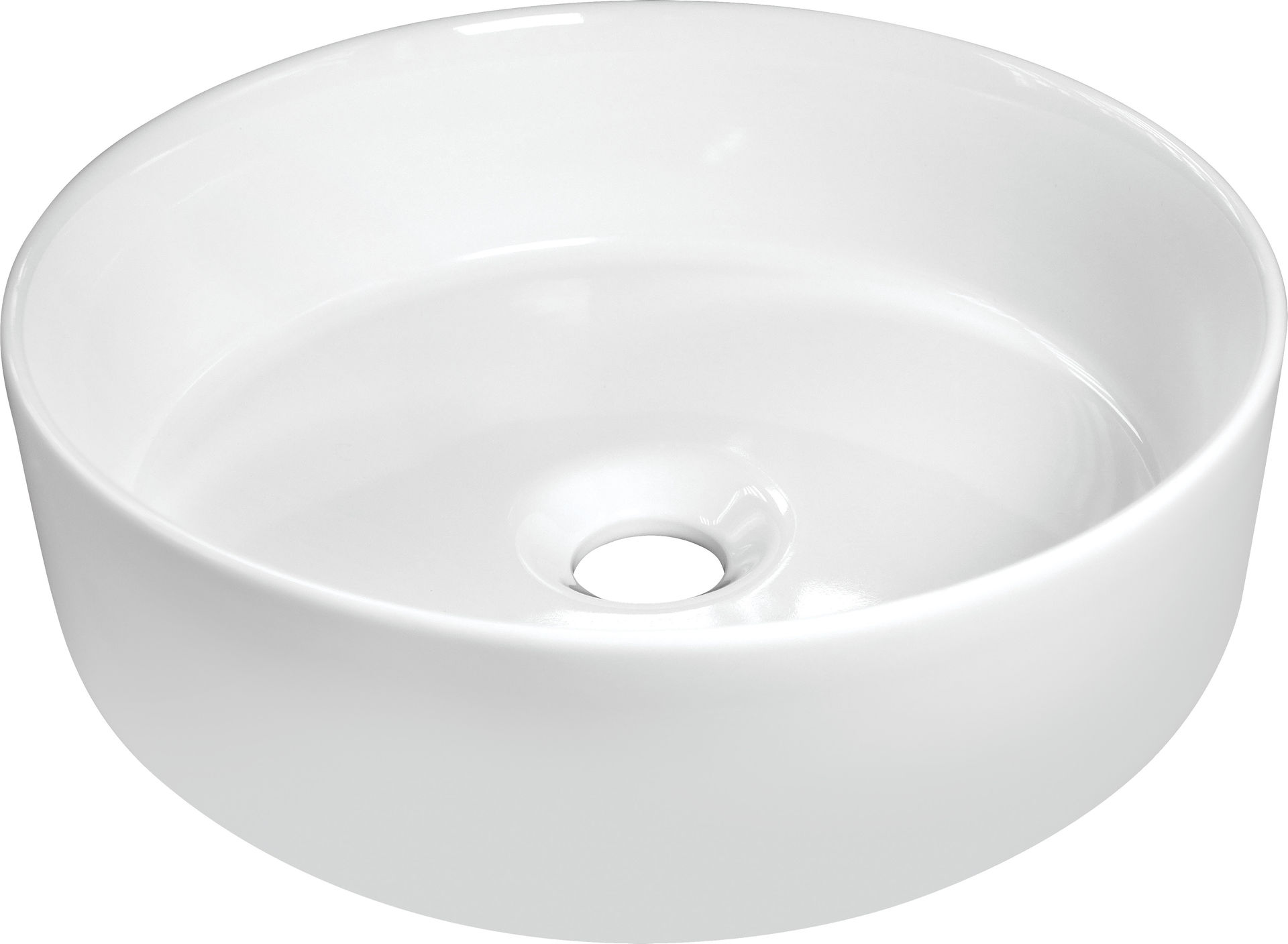 Umywalka nablatowa Deante Silia 36 cm okrągła biały mat CDL_6U4S