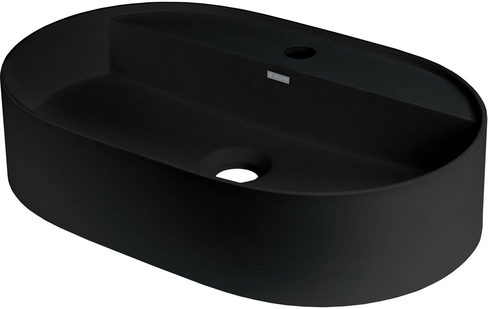 Umywalka nablatowa Deante Silia 35x55 cm owalna nero CQS_NU6B
