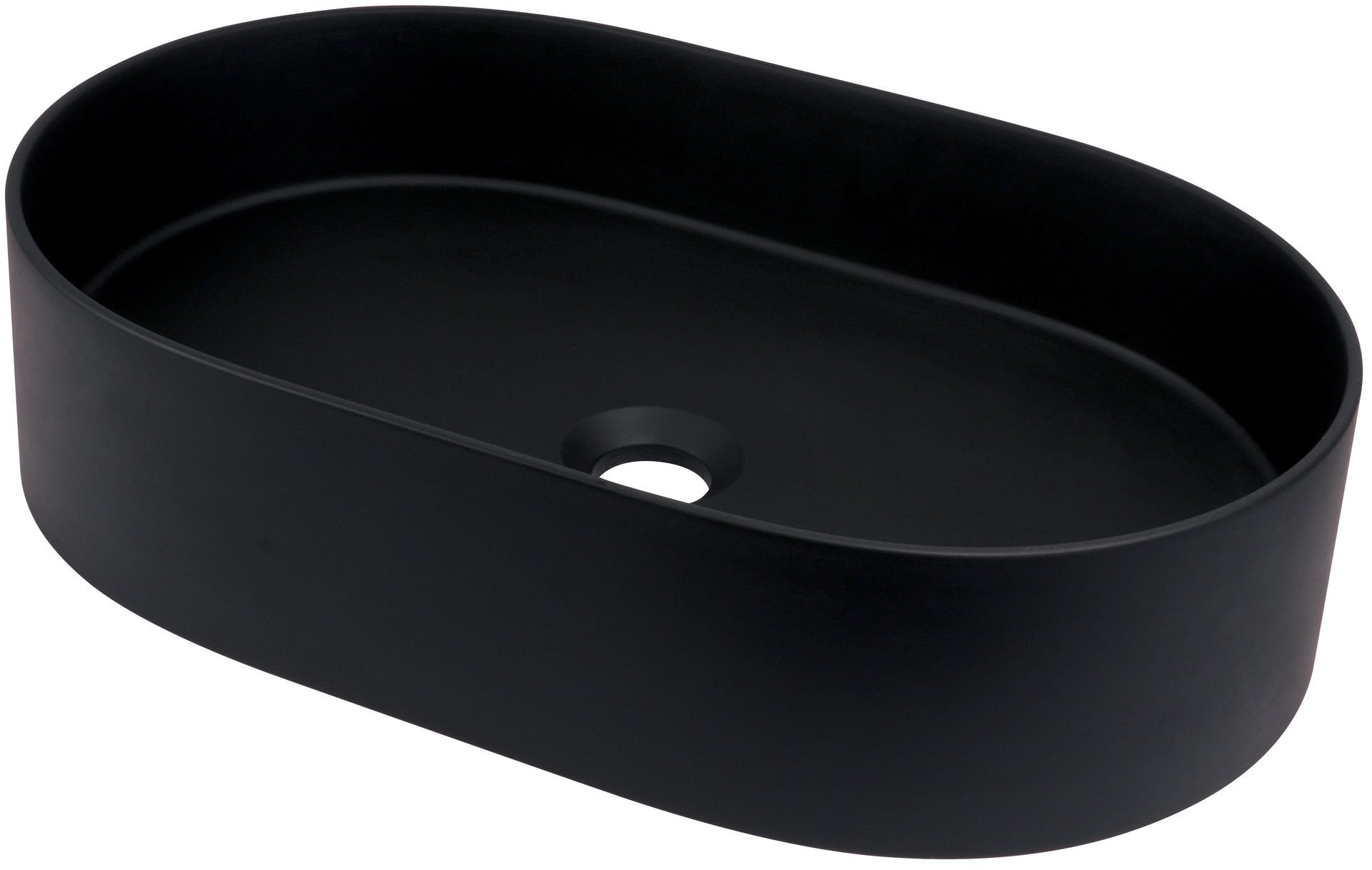 Umywalka nablatowa Deante Silia 55x35 cm owalna nero CQS_NU6S