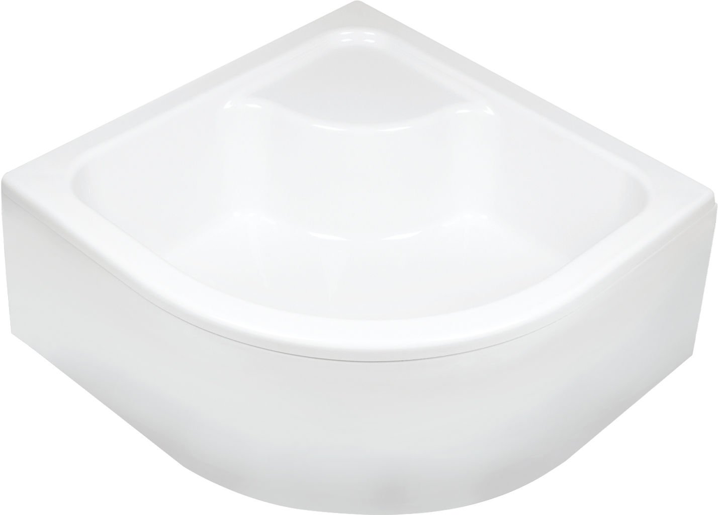 Brodzik pólokrągły Deante Deep 90x90x28 biały akryl KTD_041B