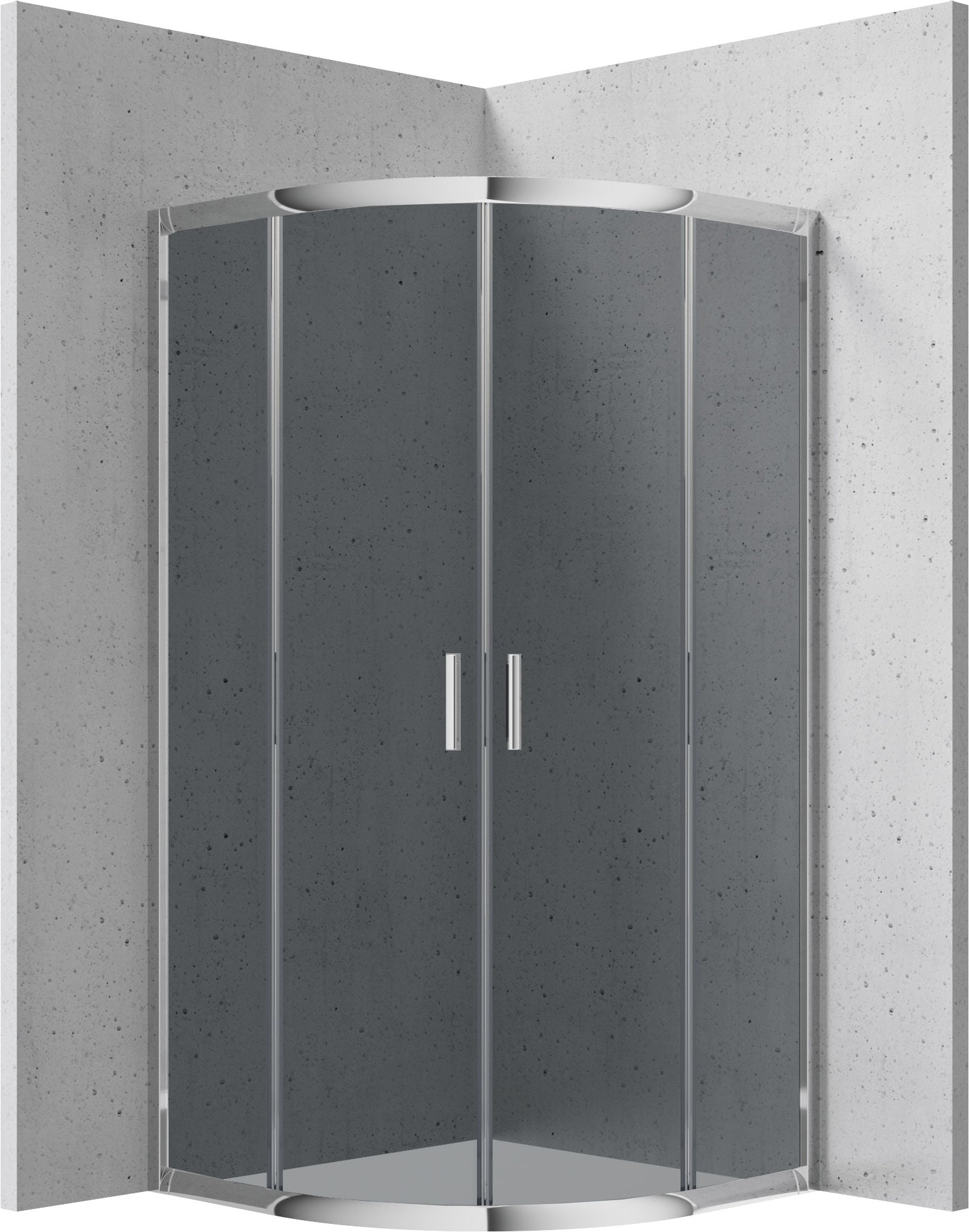 Kabina prysznicowa Deante Funkia 80x170 półokrągła uniwersalna czarny grafitowe KYP_452K