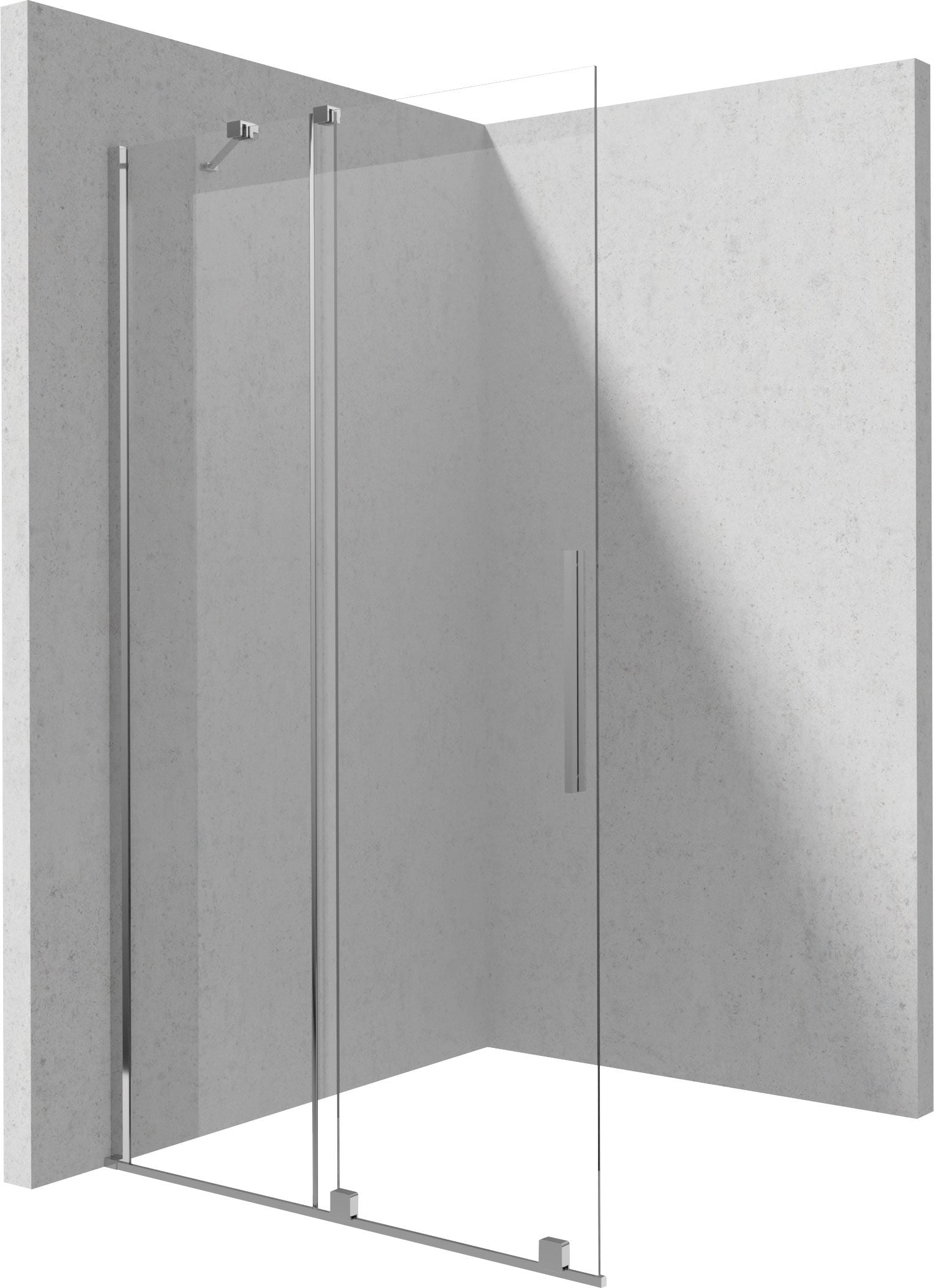 Kabina prysznicowa walk-in Deante Prizma 120x195 przesuwny chrom KTJ_032R