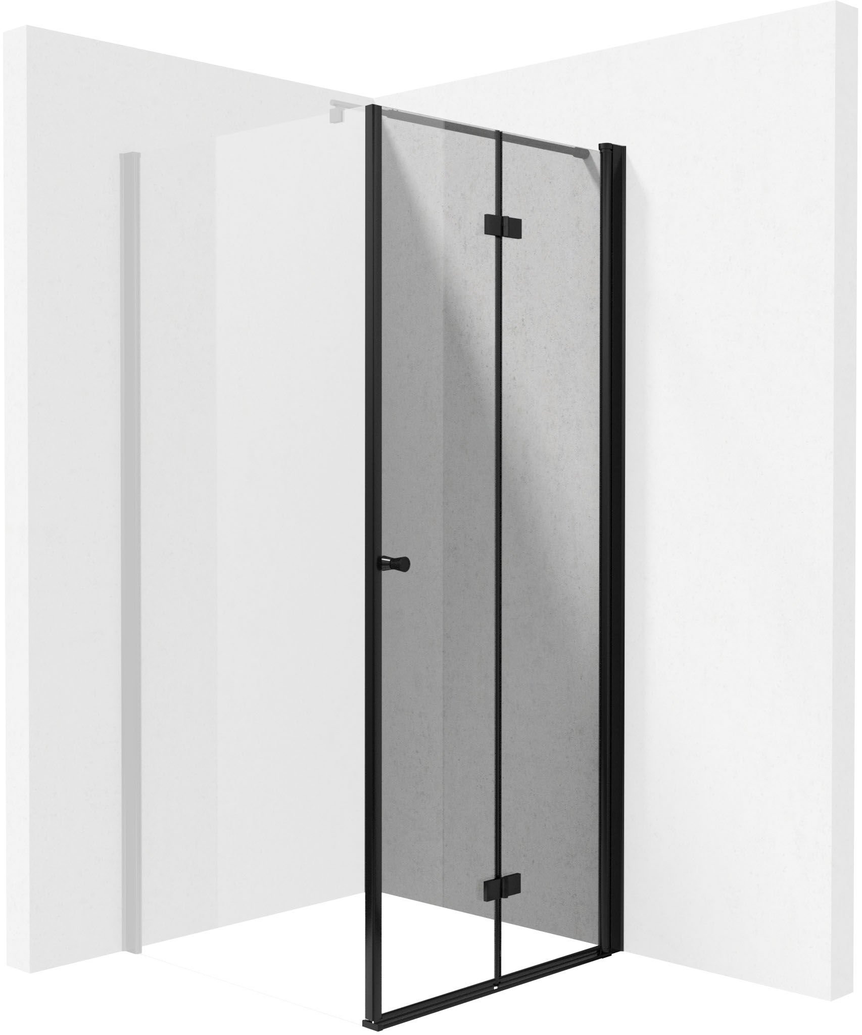 Kabina prysznicowa Deante Kerria Plus 80x200 nero transparentne KTSXN42P