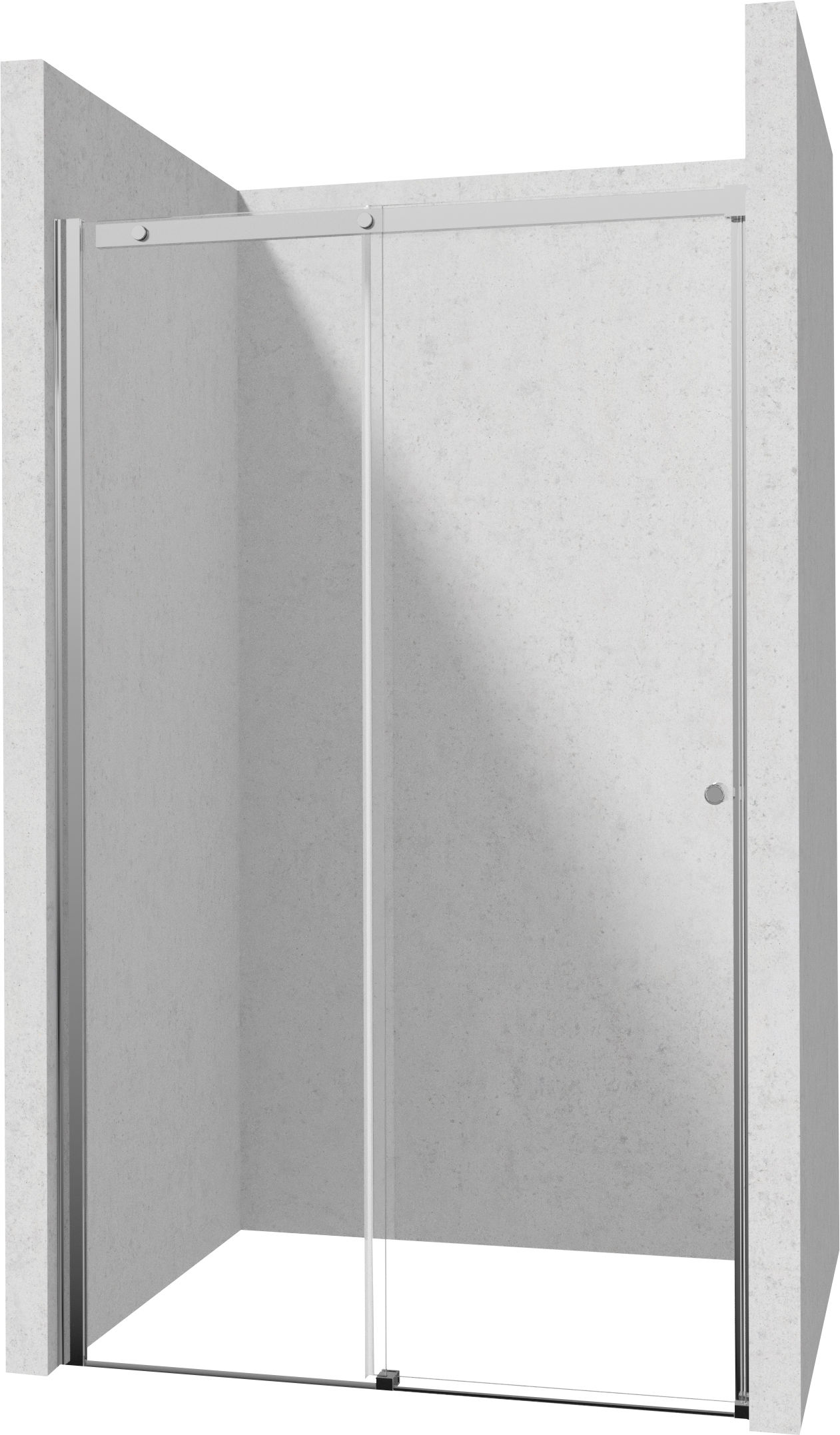 Drzwi prysznicowe Deante Kerria Plus 120x200 chrom transparentne KTSP012P