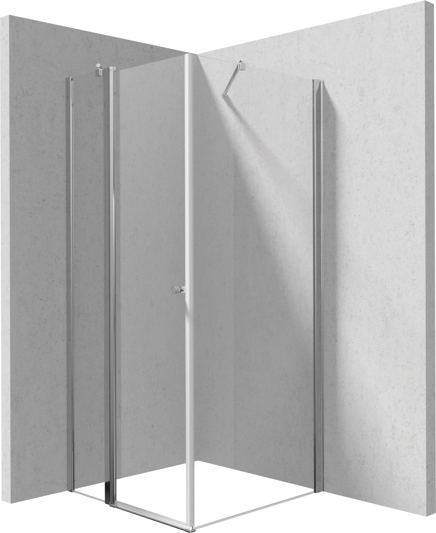 Kabina prysznicowa Deante Kerria Plus 80x80 kwadratowa chrom połysk transparentne uniwersalna KKN0U08S08