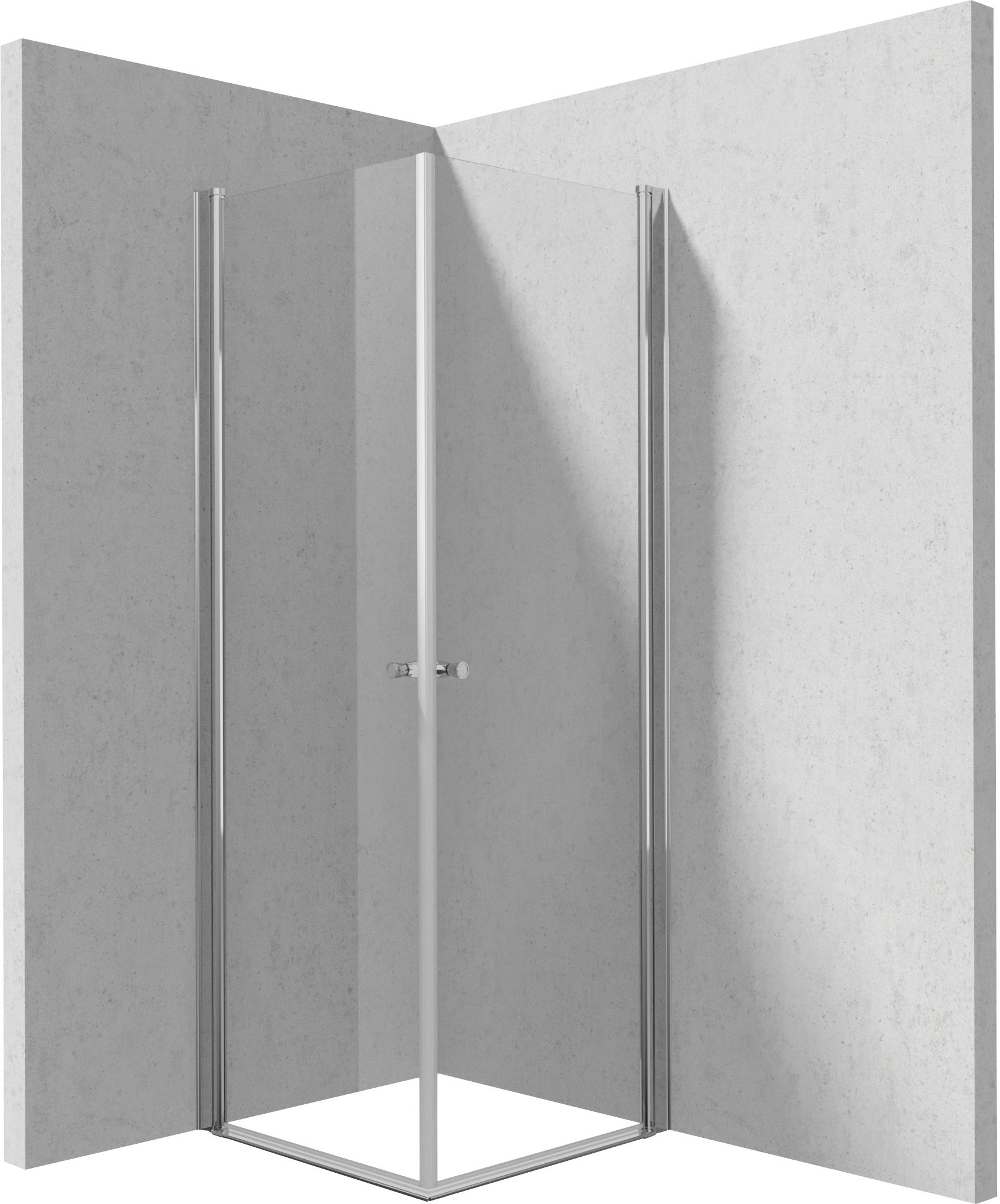 Kabina prysznicowa Deante Kerria Plus 90x90 kwadratowa chrom połysk transparentne uniwersalna KKN0W09W09