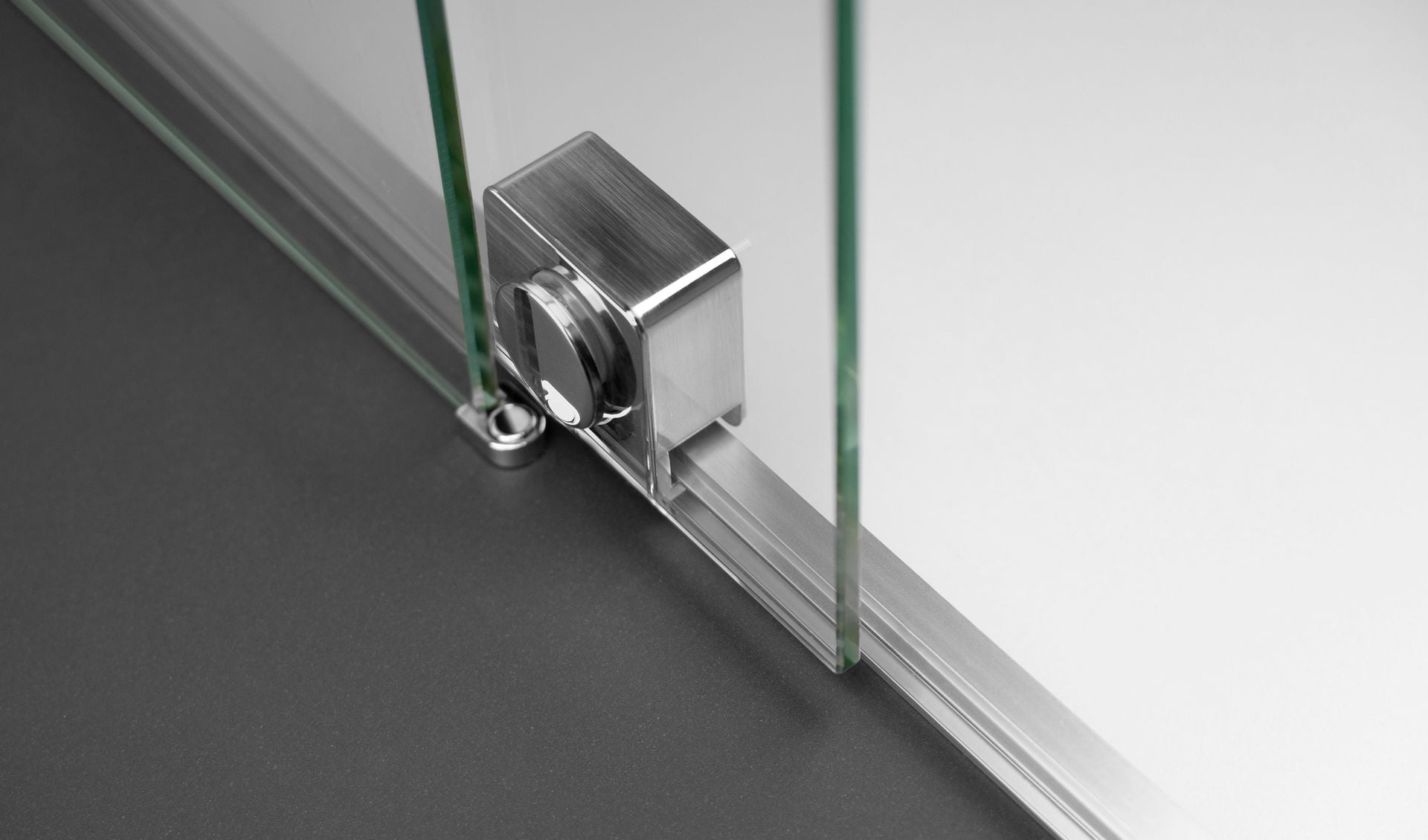 Kabina prysznicowa Walk-In Deante Prizma 100x195 przesuwna stal szczotkowana KTJ_F30R