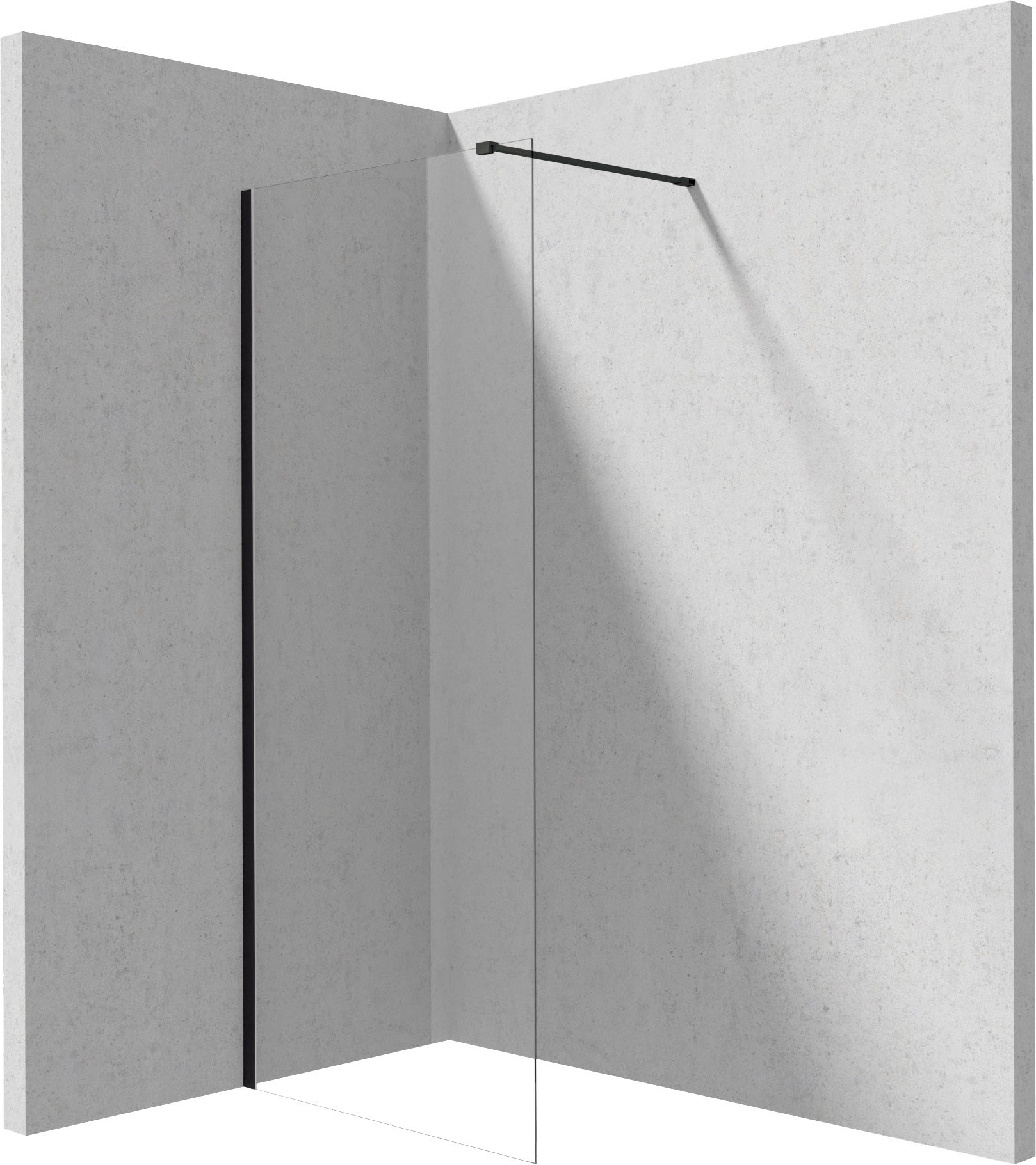 Kabina prysznicowa Walk-In Deante Prizma 80x195 nero transparentne KTJ_N38P